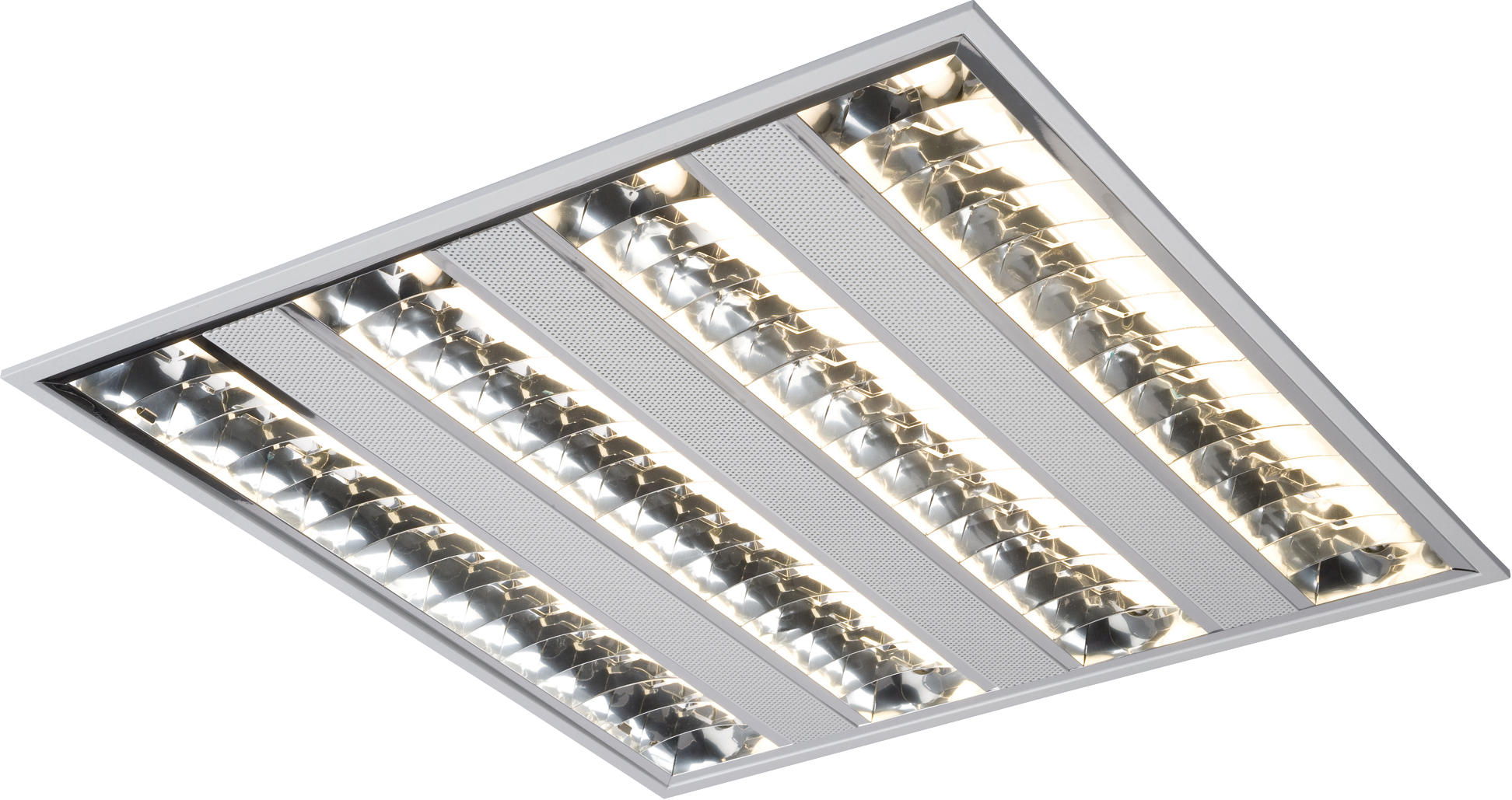 230V IP20 4x14W T5 HF Modular Fluorescent Fitting 600x600mm - MRC414HF 