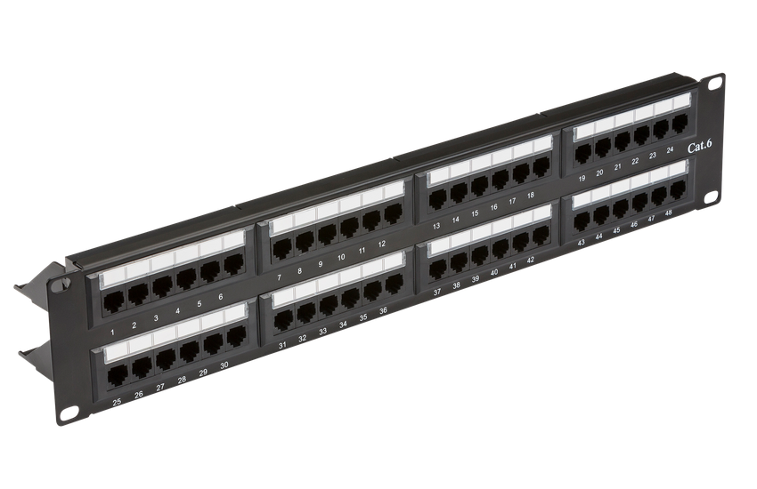 19Gǥ 2U 48-port UTP CAT6 Patch Panel - NET48C6 