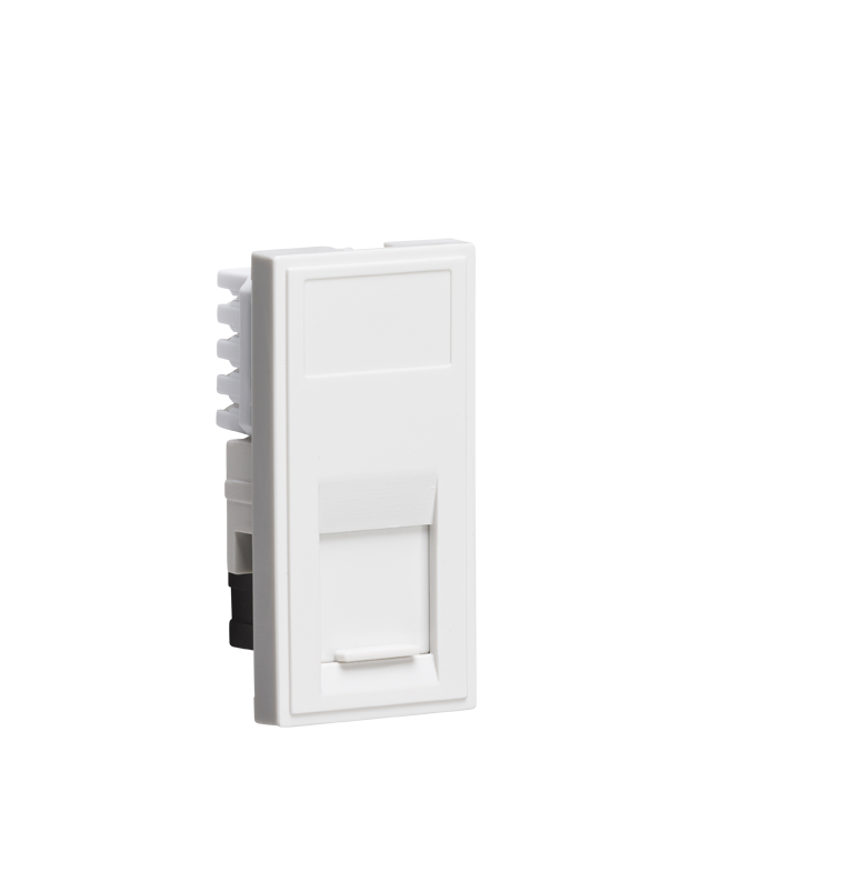 UTP CAT5E RJ45 Outlet Module 25 X 50mm - White - NETCAT5WH 