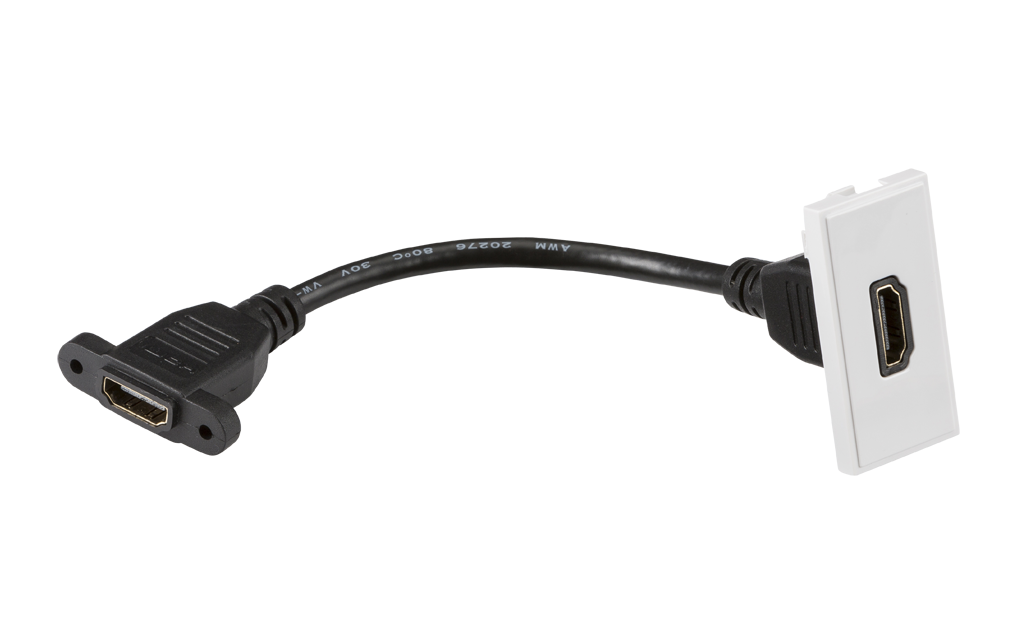 HDMI Outlet Module 25 X 50mm - White - NETHDMIWH 