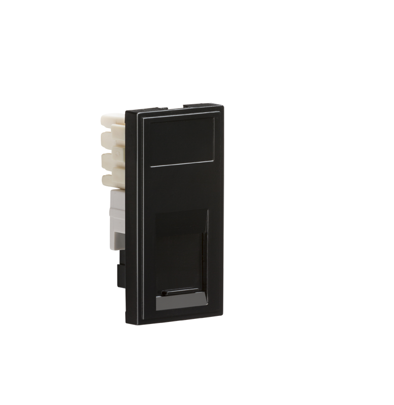 RJ11 Outlet Module 25 X 50mm (IDC) - Black - NETRJ11BK 