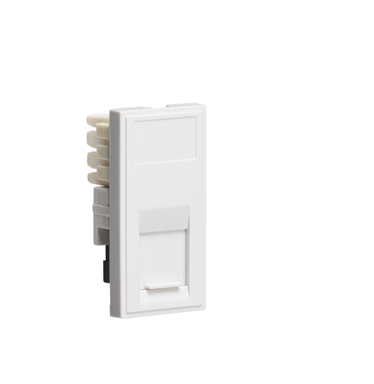 RJ11 Outlet Module 25 X 50mm (IDC) - White - NETRJ11WH 