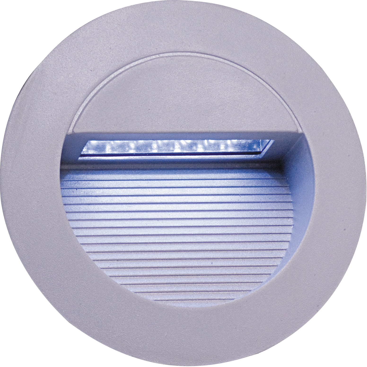 IP44 14 X White LED Grey Aluminium Round Recessed Wall Light - NH017W 