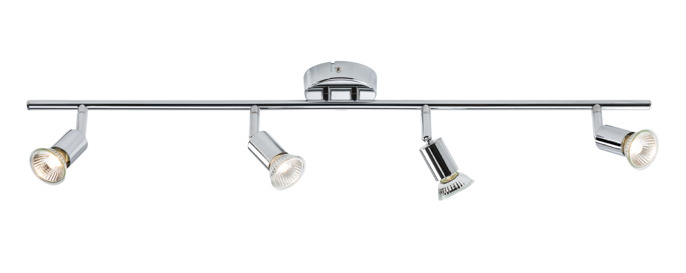 230V GU10 Quad Bar Spotlight - Chrome - NSPGU4C 