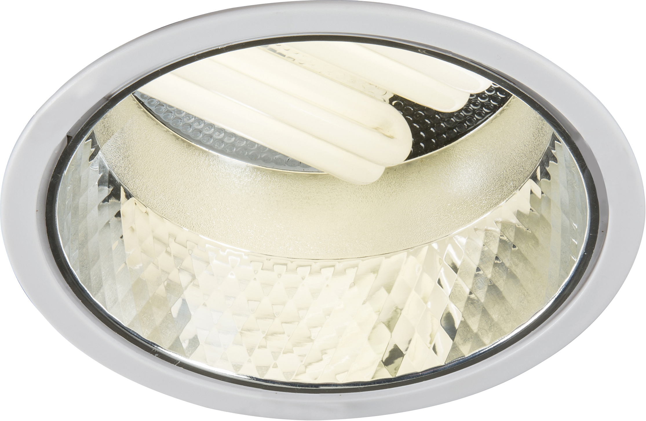 Recessed 225mm Twin PL Downlight 2x18W (cut Out 205mm) With Gearbox And Ballast And 200mm Flex - PLD218 