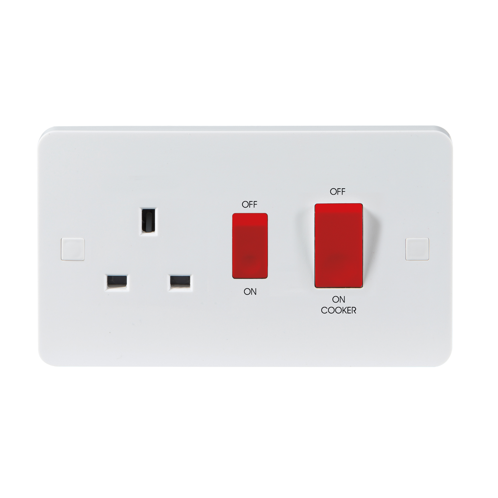 2G 45A DP Cooker Switch And 13A Switched Socket - 9mm - PU8333 