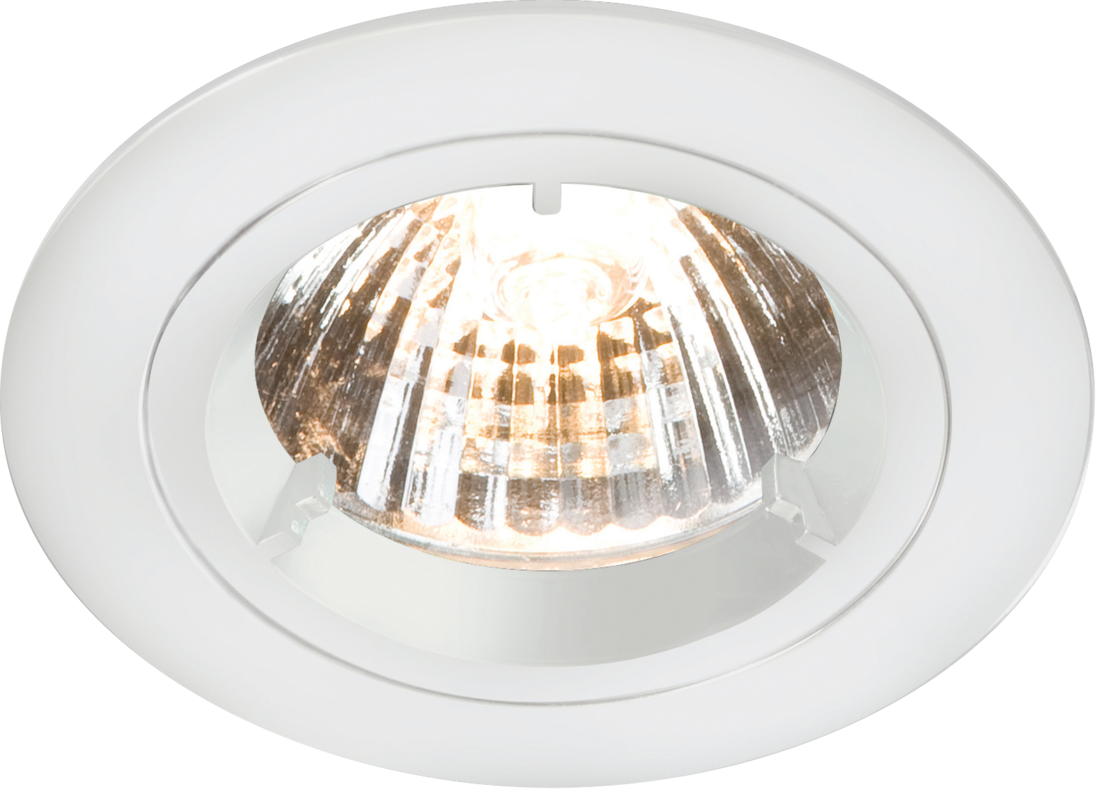 IP20 230V/12V GU10/MR16 White Recessed Fixed Twist & Lock Downlight - RD1W 