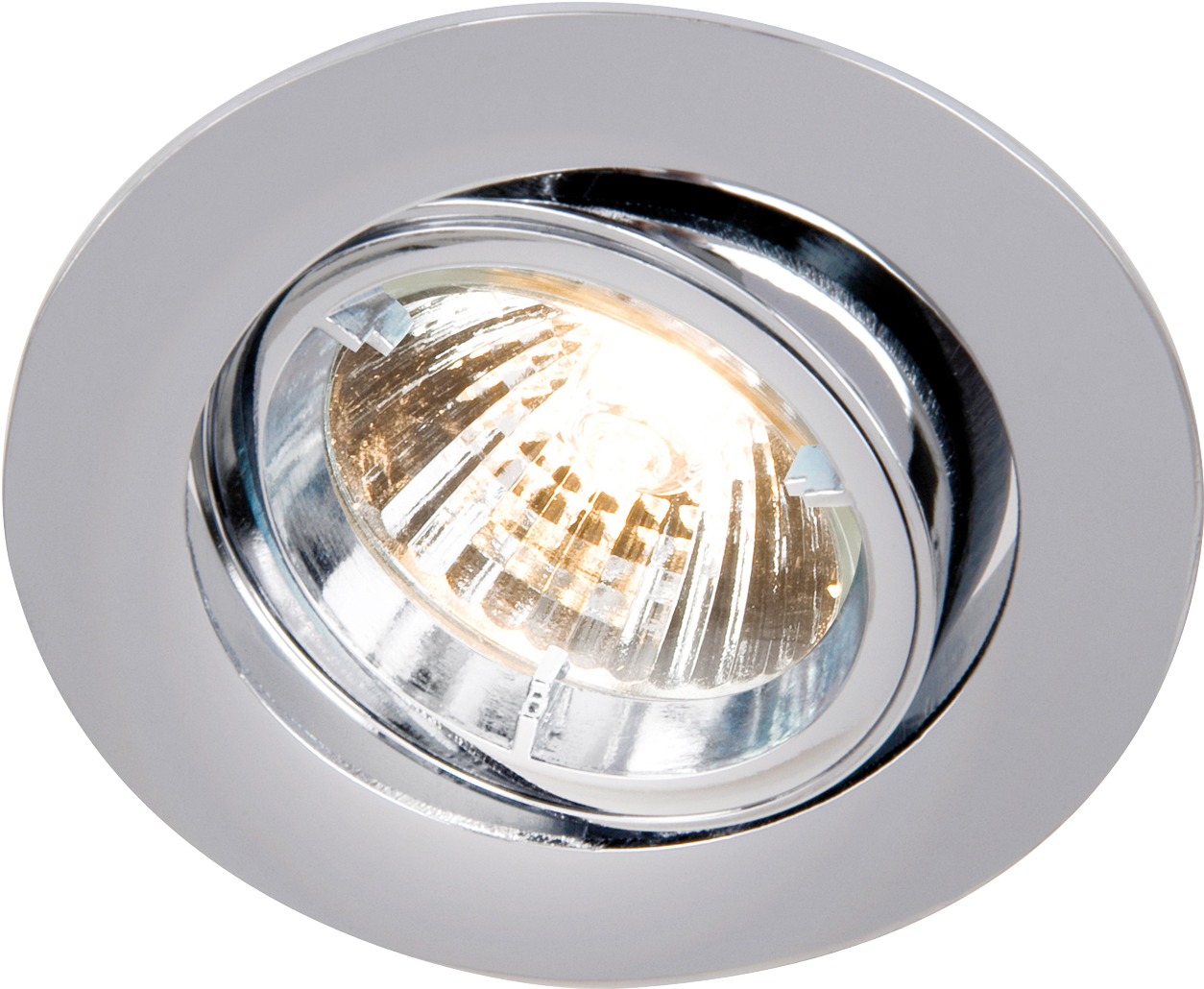 IP20 230V/12V GU10/MR16 Chrome Recessed Tilt Twist & Lock Downlight - RD2C 