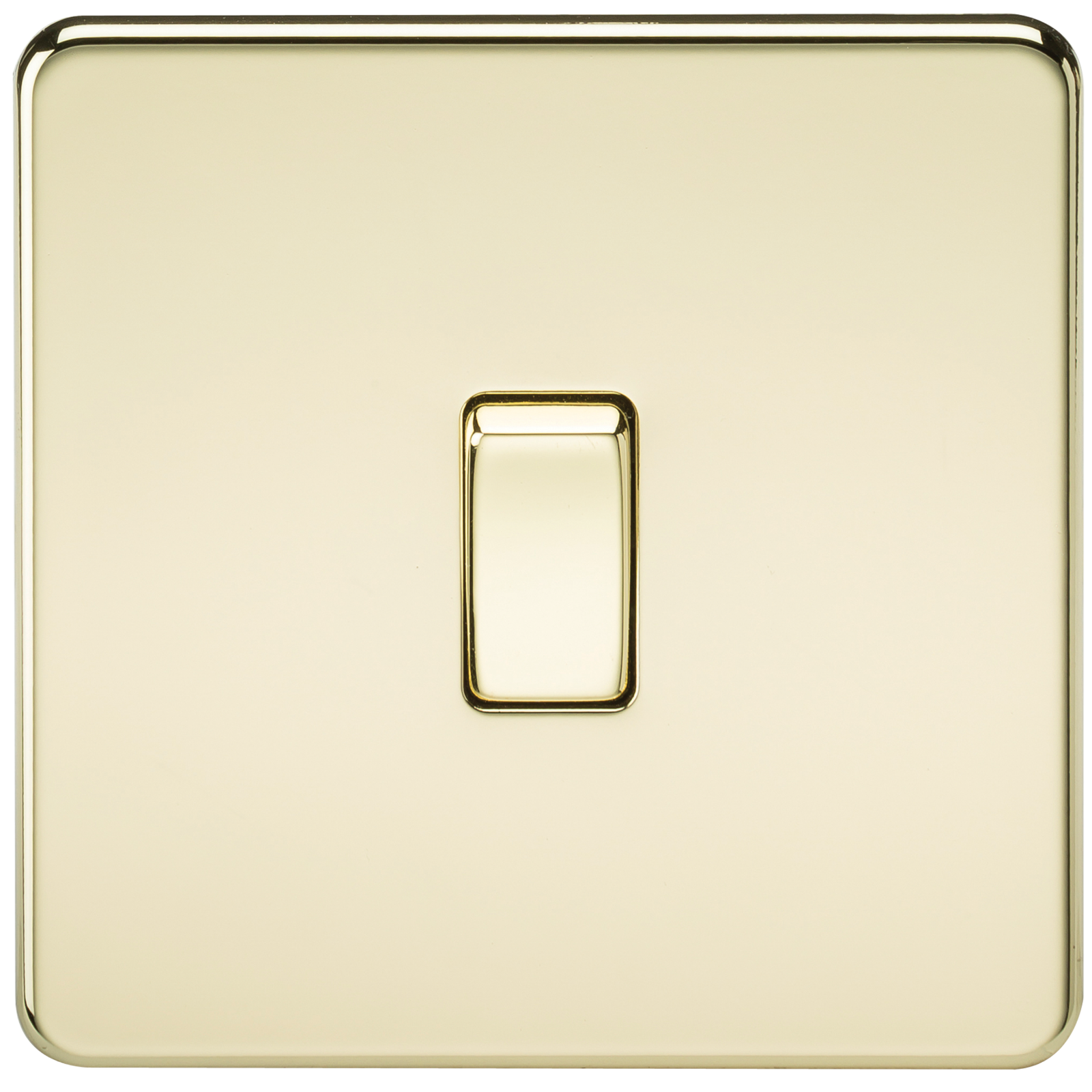 Screwless 10A 1G Intermediate Switch - Polished Brass - SF1200PB 