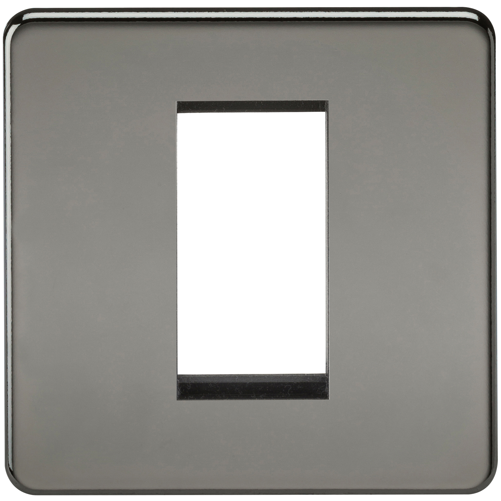 Screwless 1G Modular Faceplate - Black Nickel - SF1GBN 