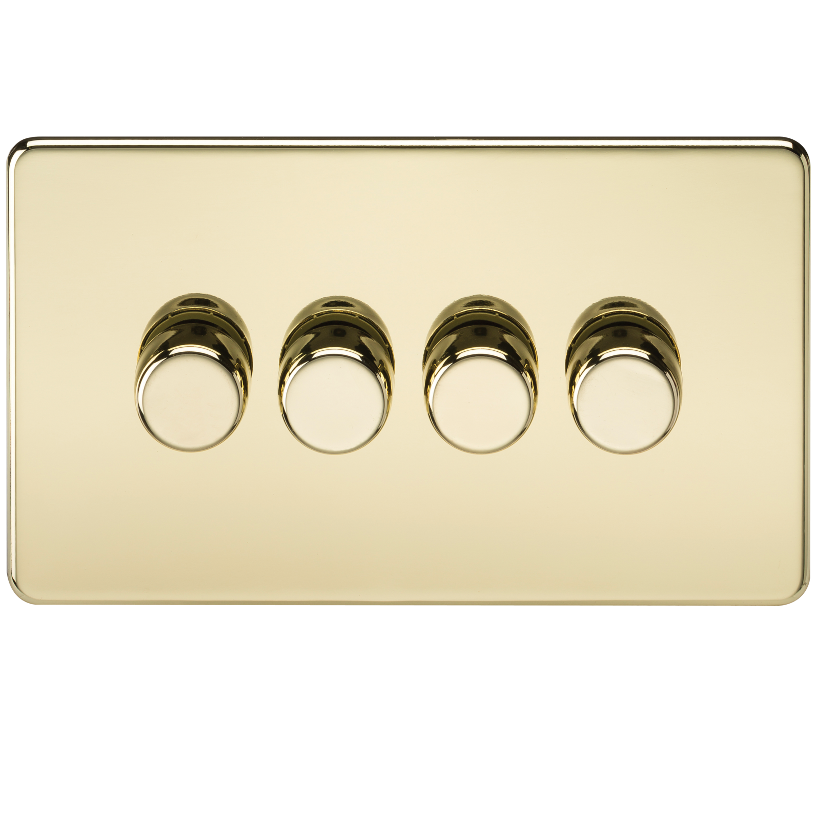 Screwless 4G 2-Way Dimmer 60-400W - Polished Brass - SF2164PB 