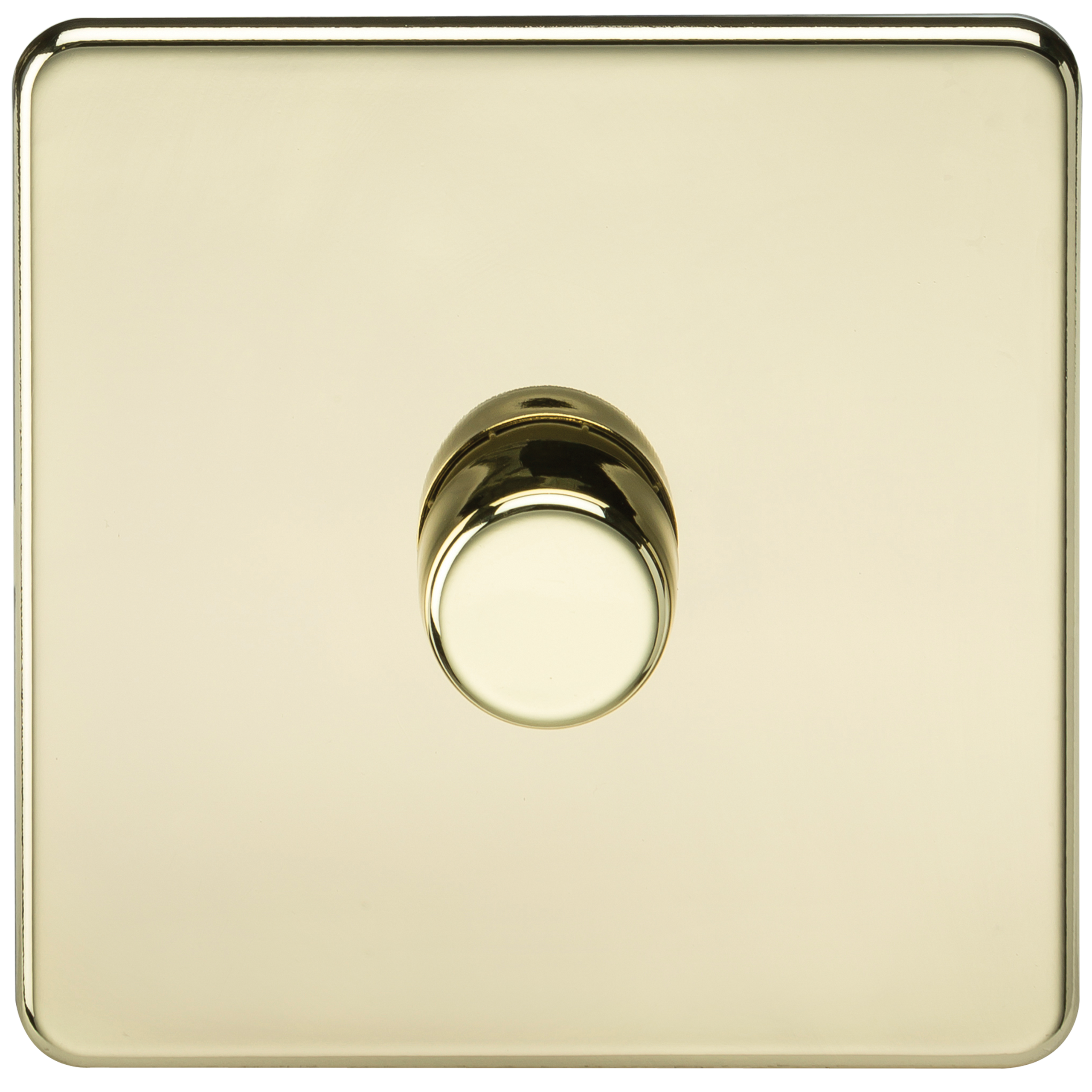 Screwless 1G 2-Way 40-400W Dimmer Switch - Polished Brass - SF2171PB 