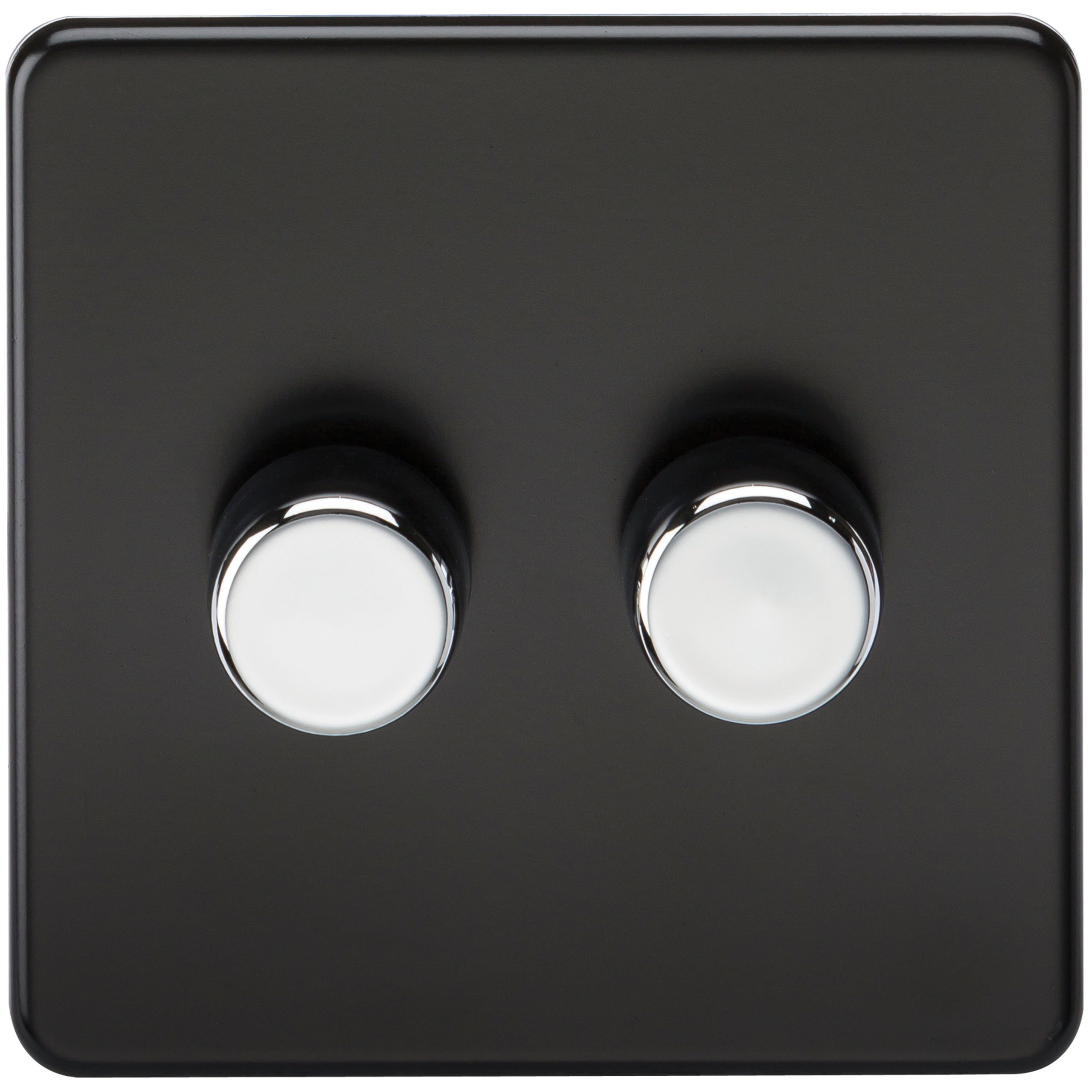 Screwless 2G 2-Way 40-400W Dimmer Switch - Matt Black - SF2172MB 