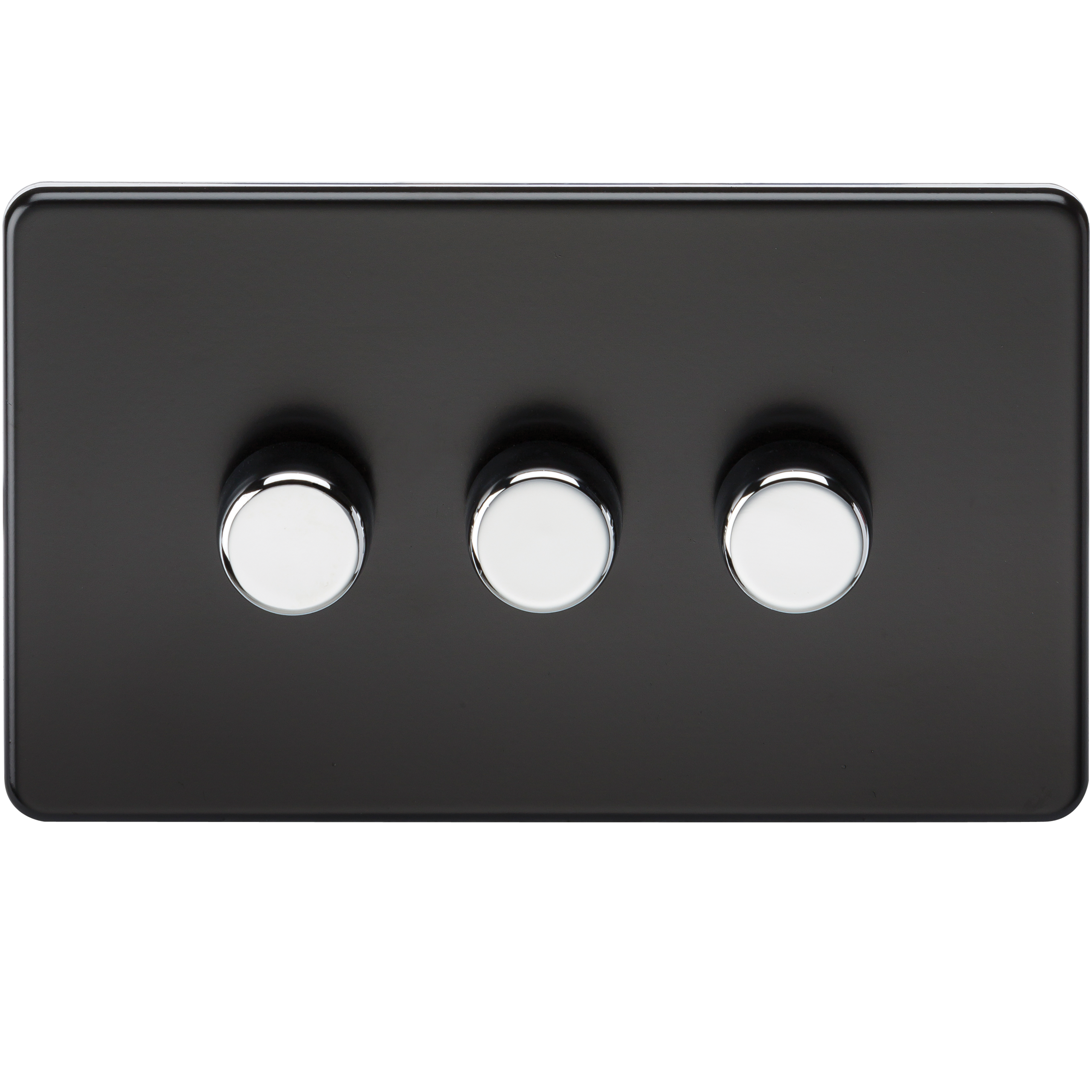 Screwless 3G 2-Way 40-400W Dimmer Switch - Matt Black - SF2173MB 