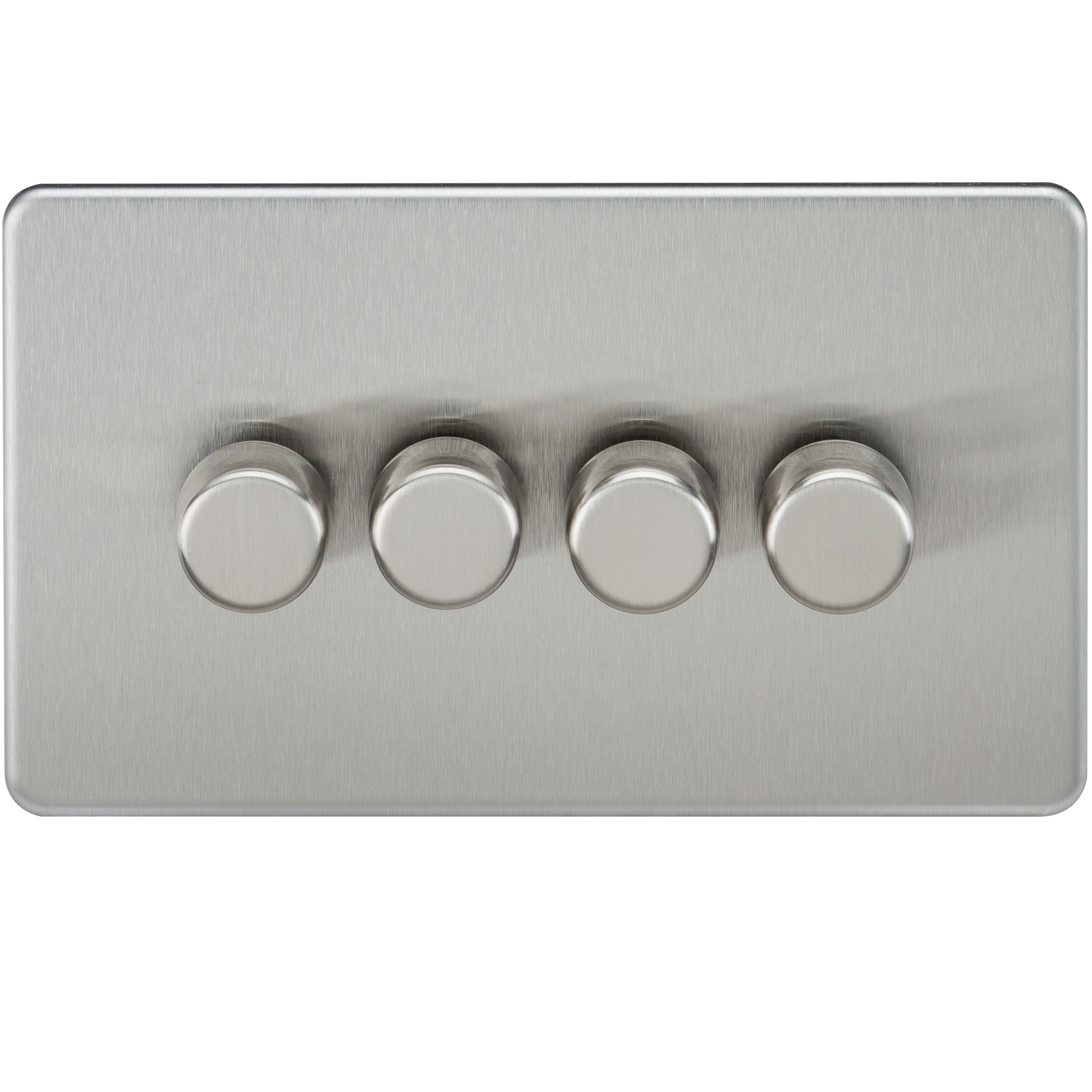 Screwless 4G 2-Way 40-400W Dimmer Switch - Brushed Chrome - SF2174BC 