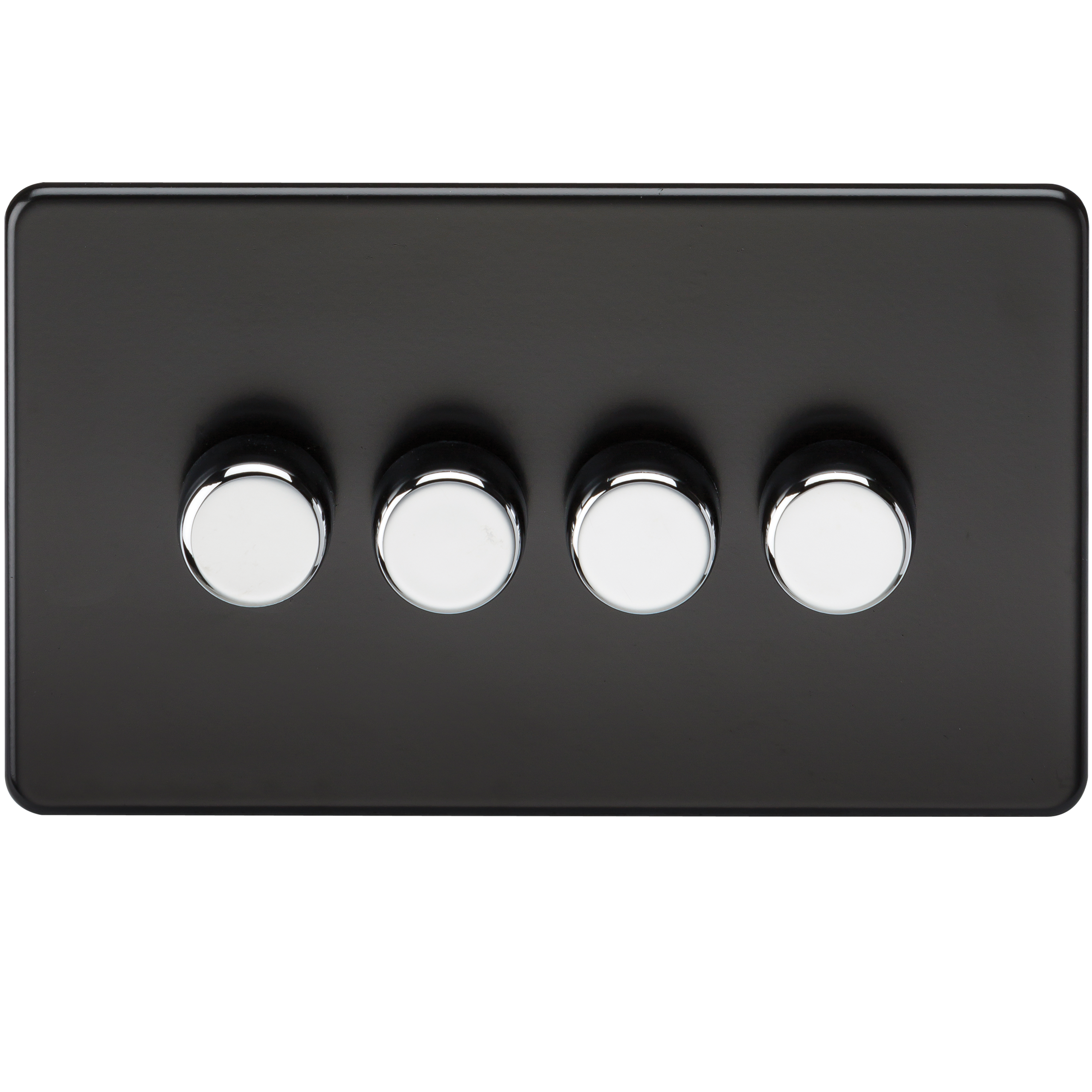 Screwless 4G 2-Way 40-400W Dimmer Switch - Matt Black - SF2174MB 