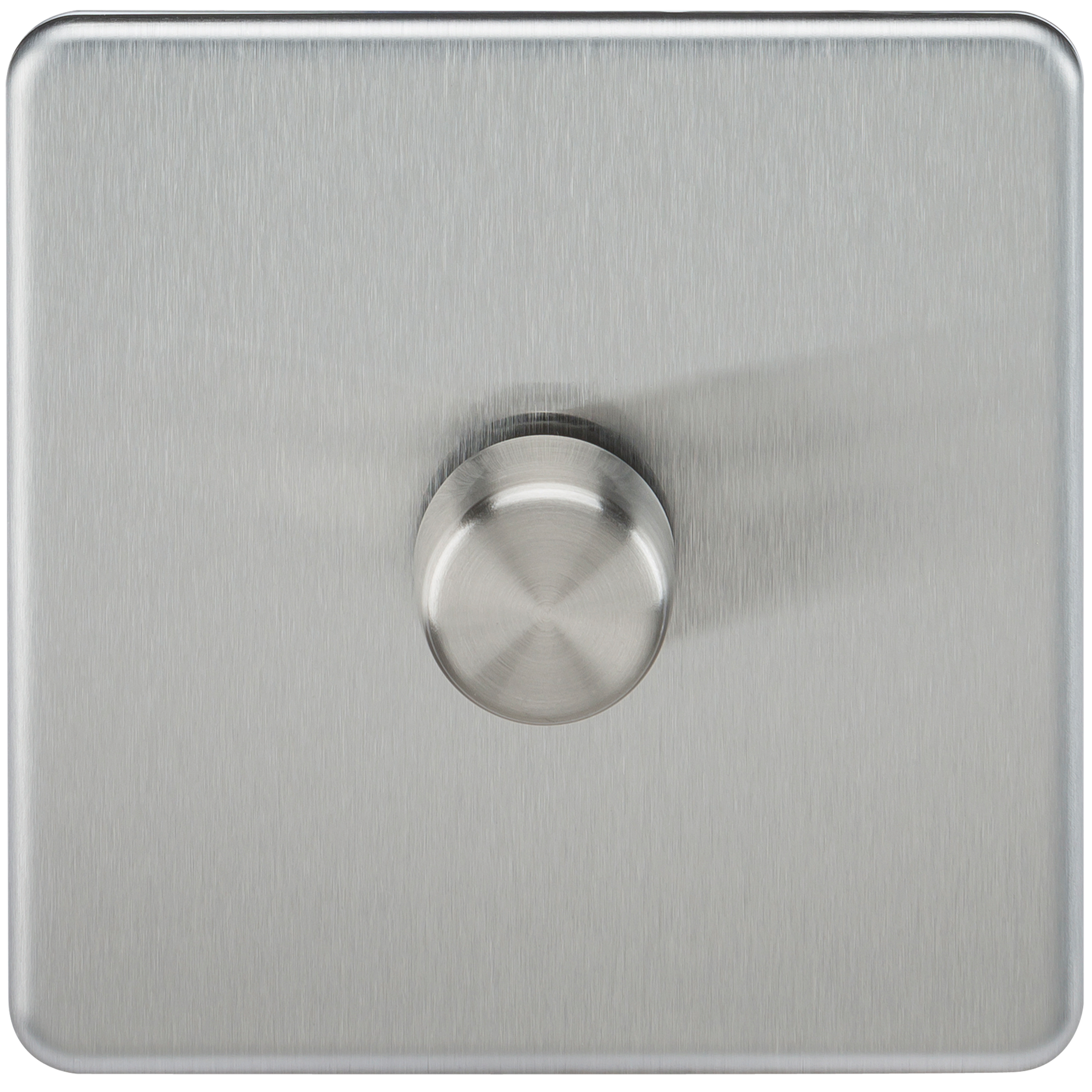 Screwless 1G 2-way 10-200W (5-150W LED) Trailing Edge Dimmer - Brushed Chrome - SF2181BC 