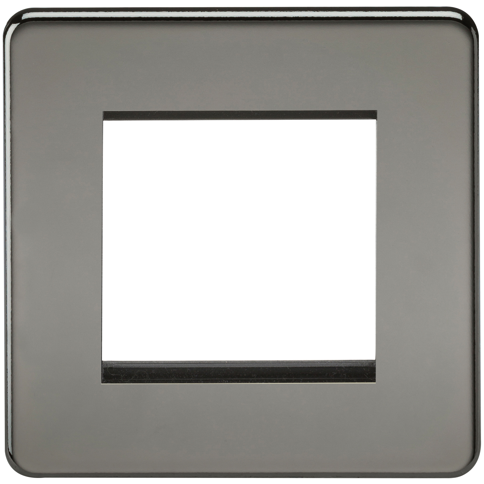 Screwless 2G Modular Faceplate - Black Nickel - SF2GBN 