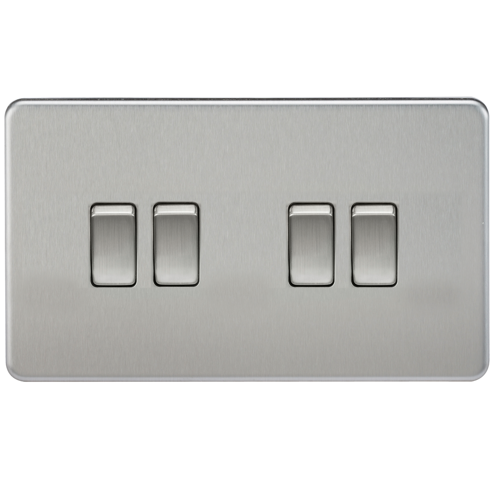 Screwless 10A 4G 2-Way Switch - Brushed Chrome - SF4100BC 