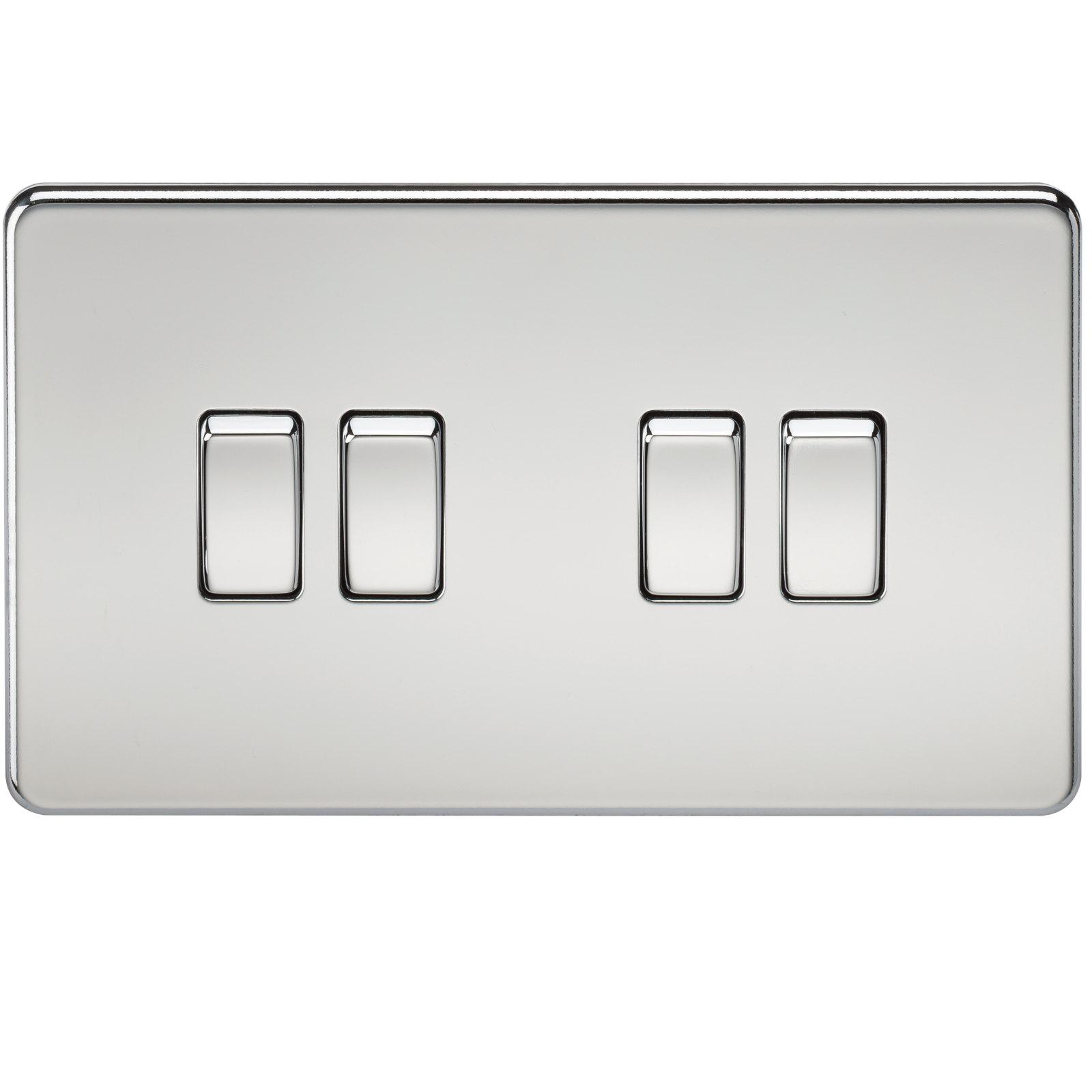 Screwless 10A 4G 2-Way Switch - Polished Chrome - SF4100PC 