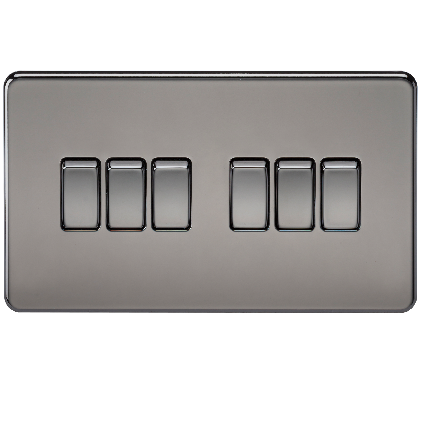 Screwless 10A 6G 2-way Switch - Black Nickel - SF4200BN 