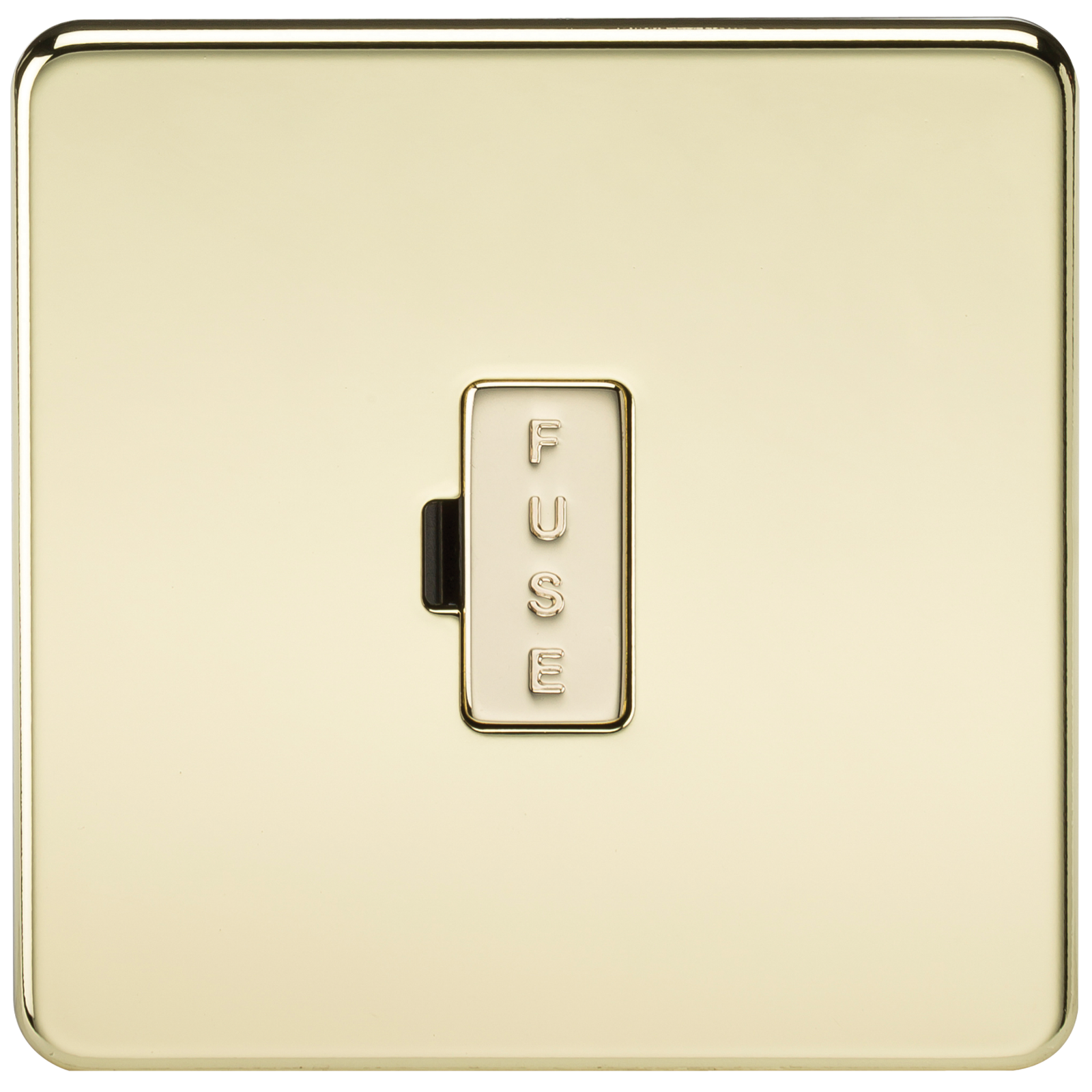 Screwless 13A Fused Spur Unit - Polished Brass - SF6000PB 