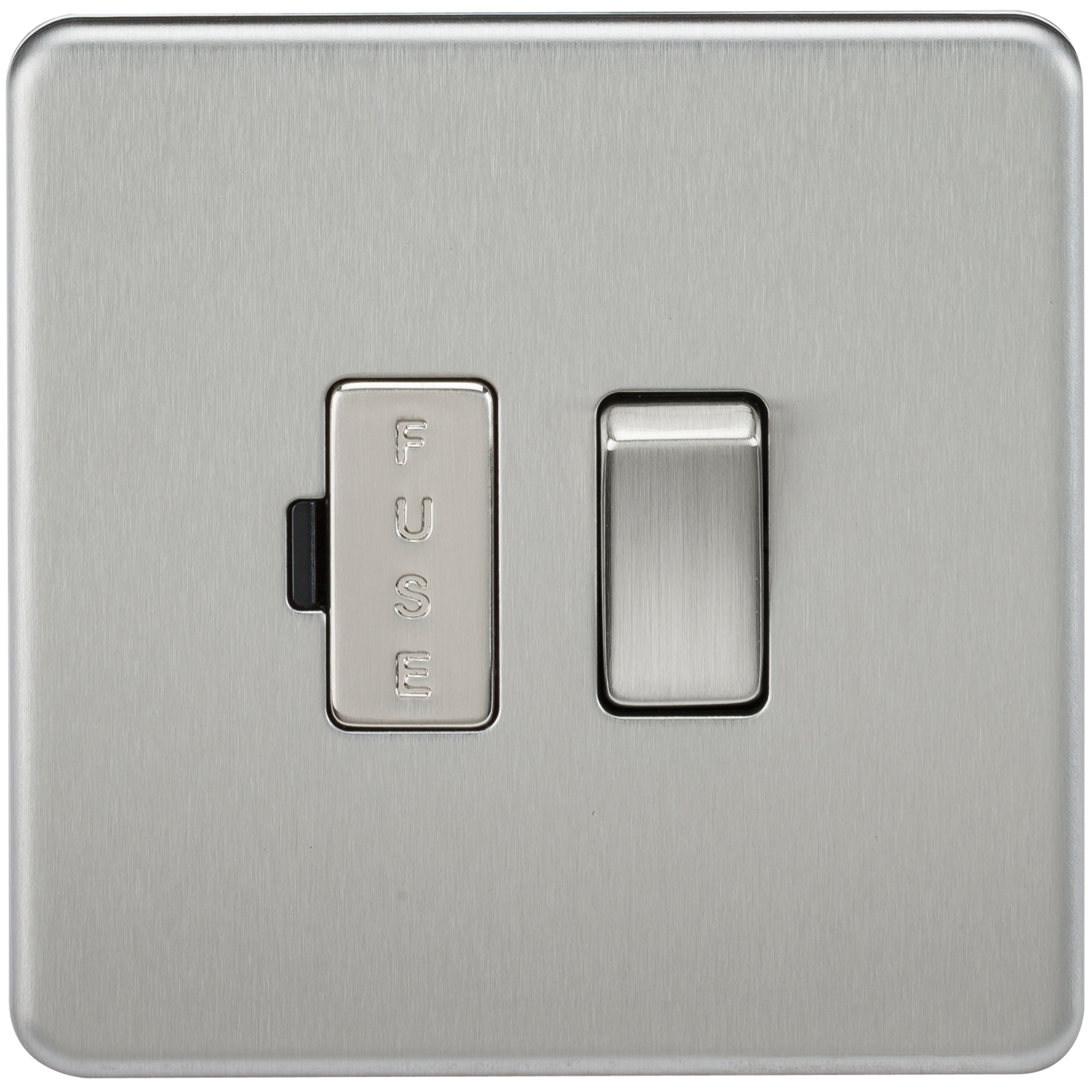 Screwless 13A Switched Fused Spur Unit - Brushed Chrome - SF6300BC 