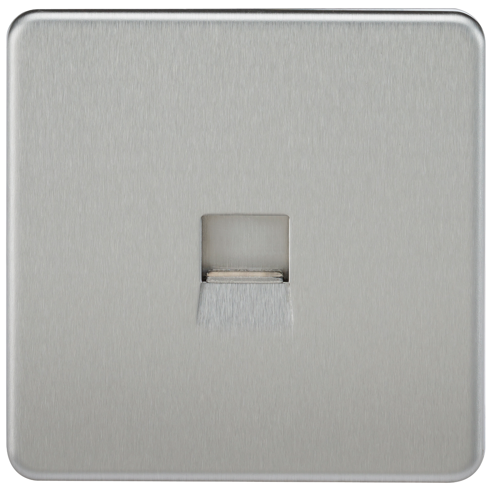 Screwless Telephone Master Socket - Brushed Chrome - SF7300BC 