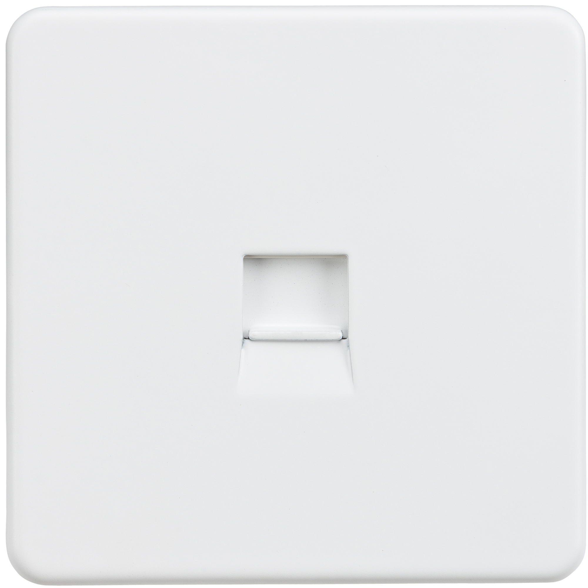 Screwless Telephone Master Socket - Matt White - SF7300MW 