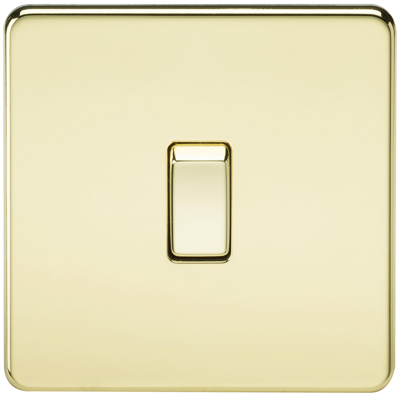 Screwless 20A 1G DP Switch - Polished Brass - SF8341PB 