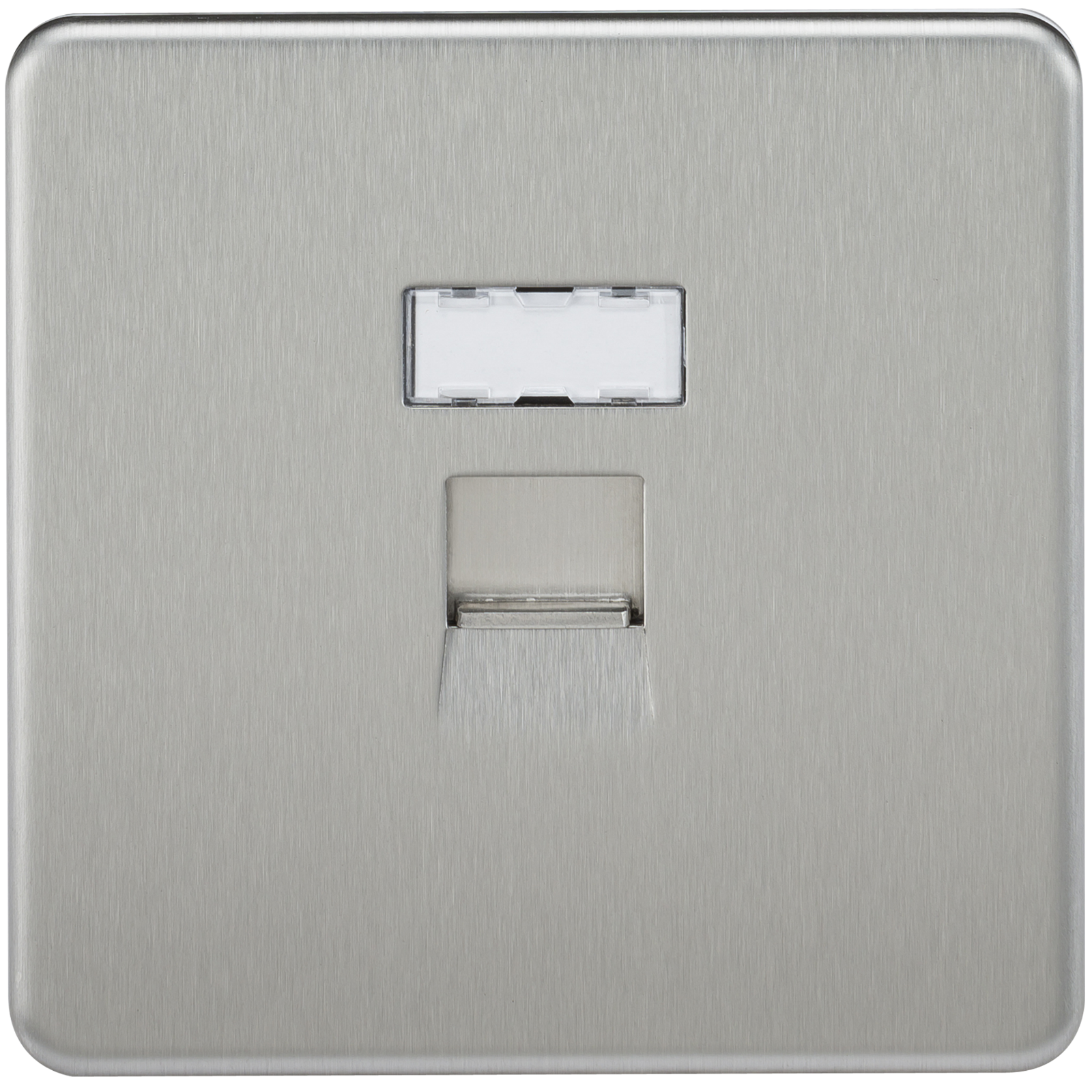 Screwless RJ45 Network Outlet - Brushed Chrome - SFRJ45BC 