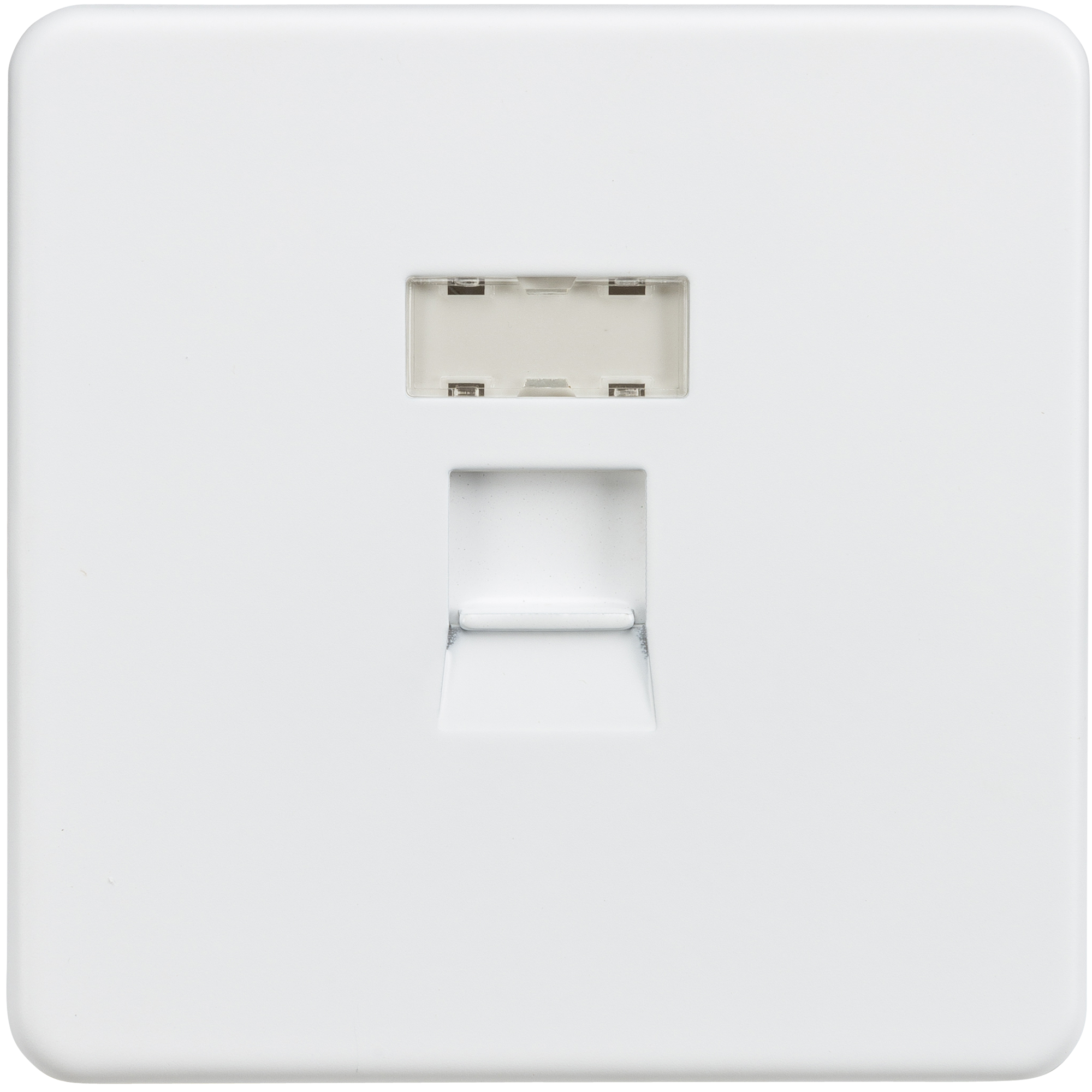 Screwless RJ45 Network Outlet - Matt White - SFRJ45MW 