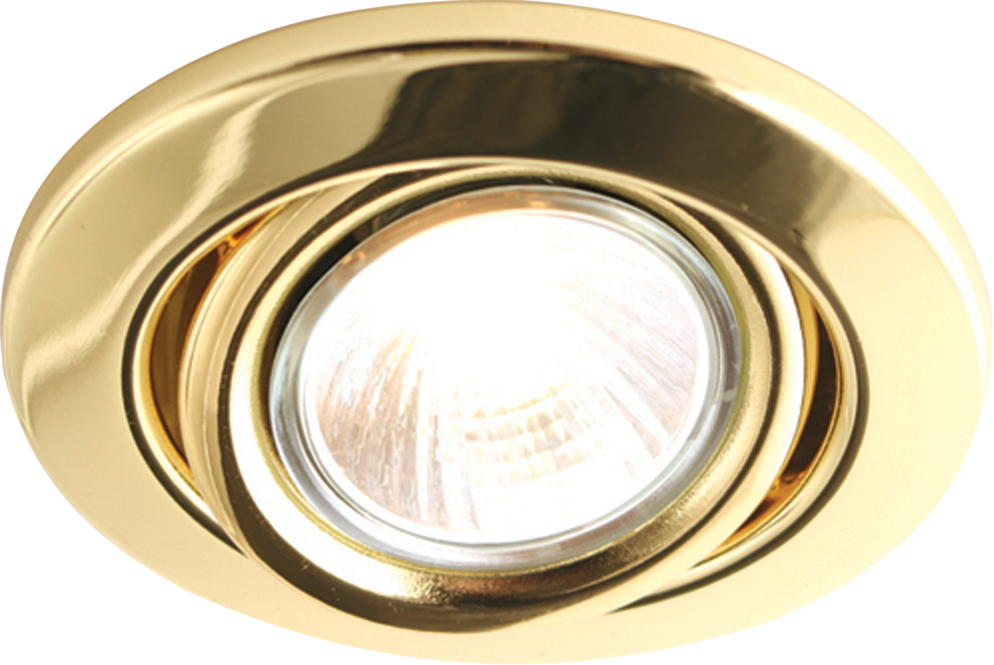 IP20 230V 50W Max. GU10 Brass Recessed Tilt Downlight - SGZ10B 