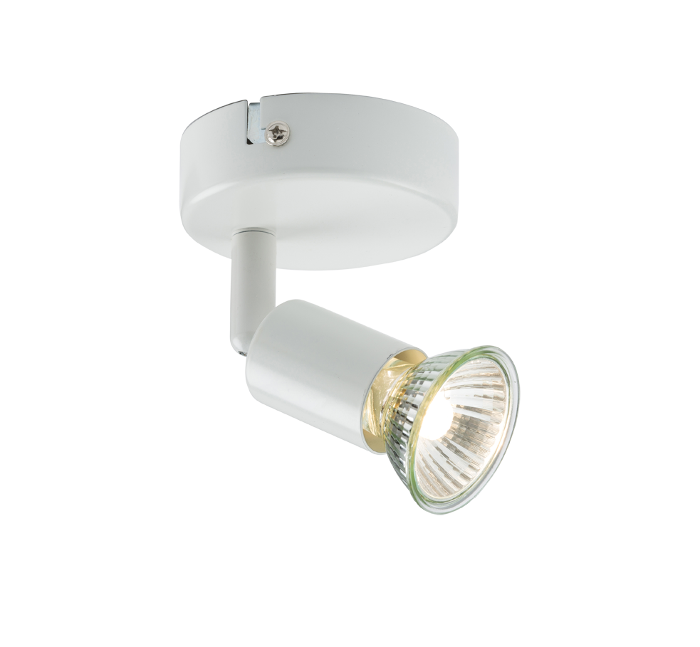 230V GU10 50W White Single Adjustable Spotlight - SPGU1W 