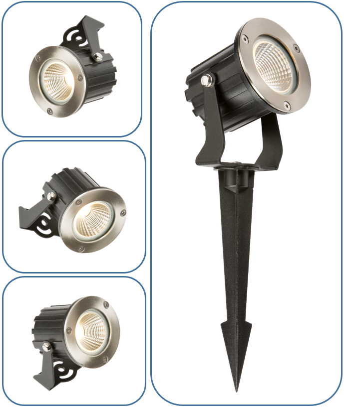 230V IP65 5W LED Wall/Spike Spotlight - SPIKE5AL 