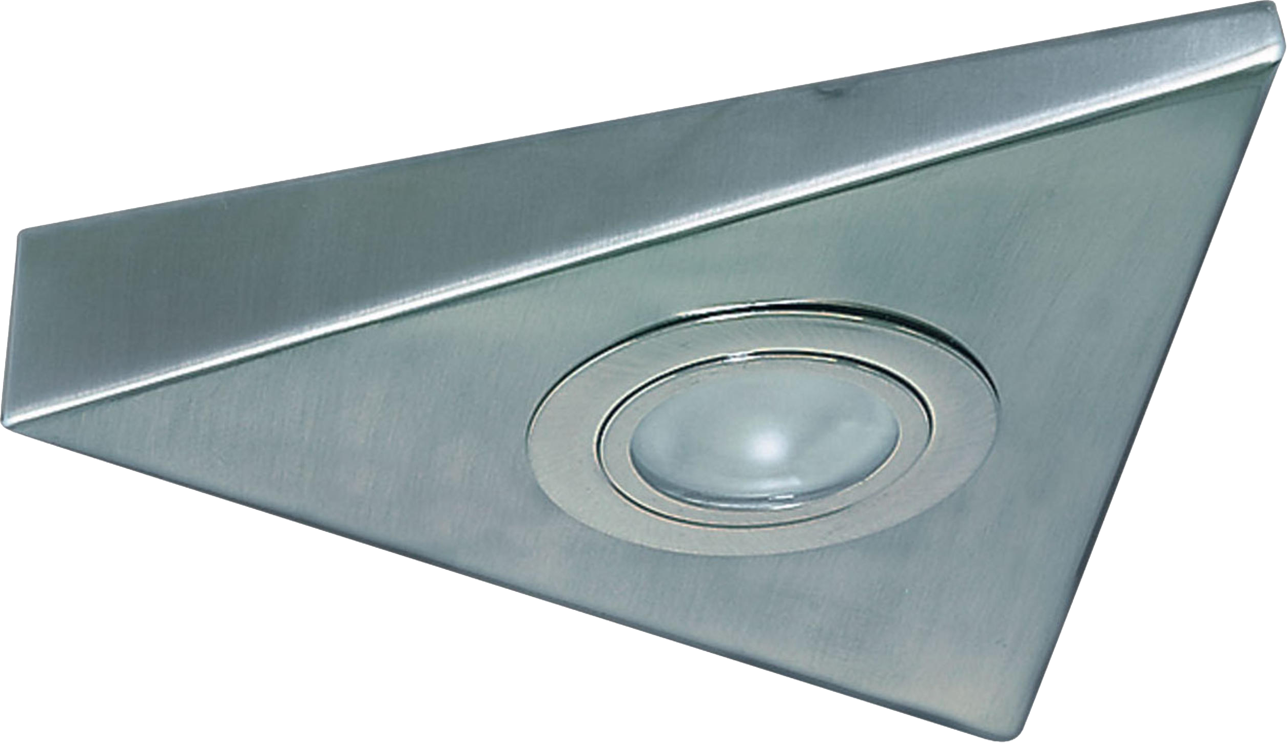 IP20 20W Mini Triangular Under Cabinet Fitting In Brushed Chrome - STI01CBR 