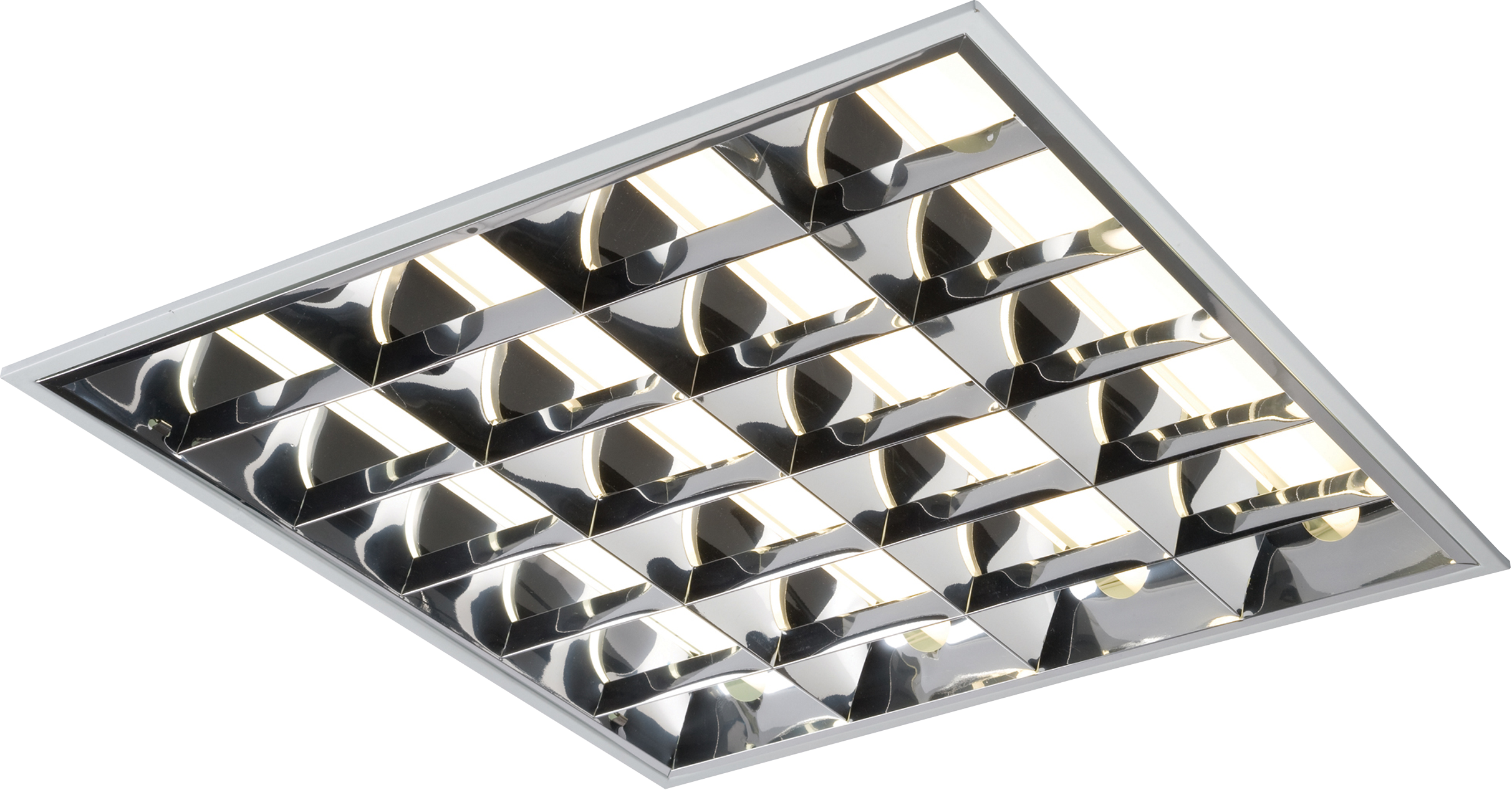 IP20 4x18W T8 CAT2 Surface Mounted Fluorescent Fitting 610x600x75mm - SURF418HF 