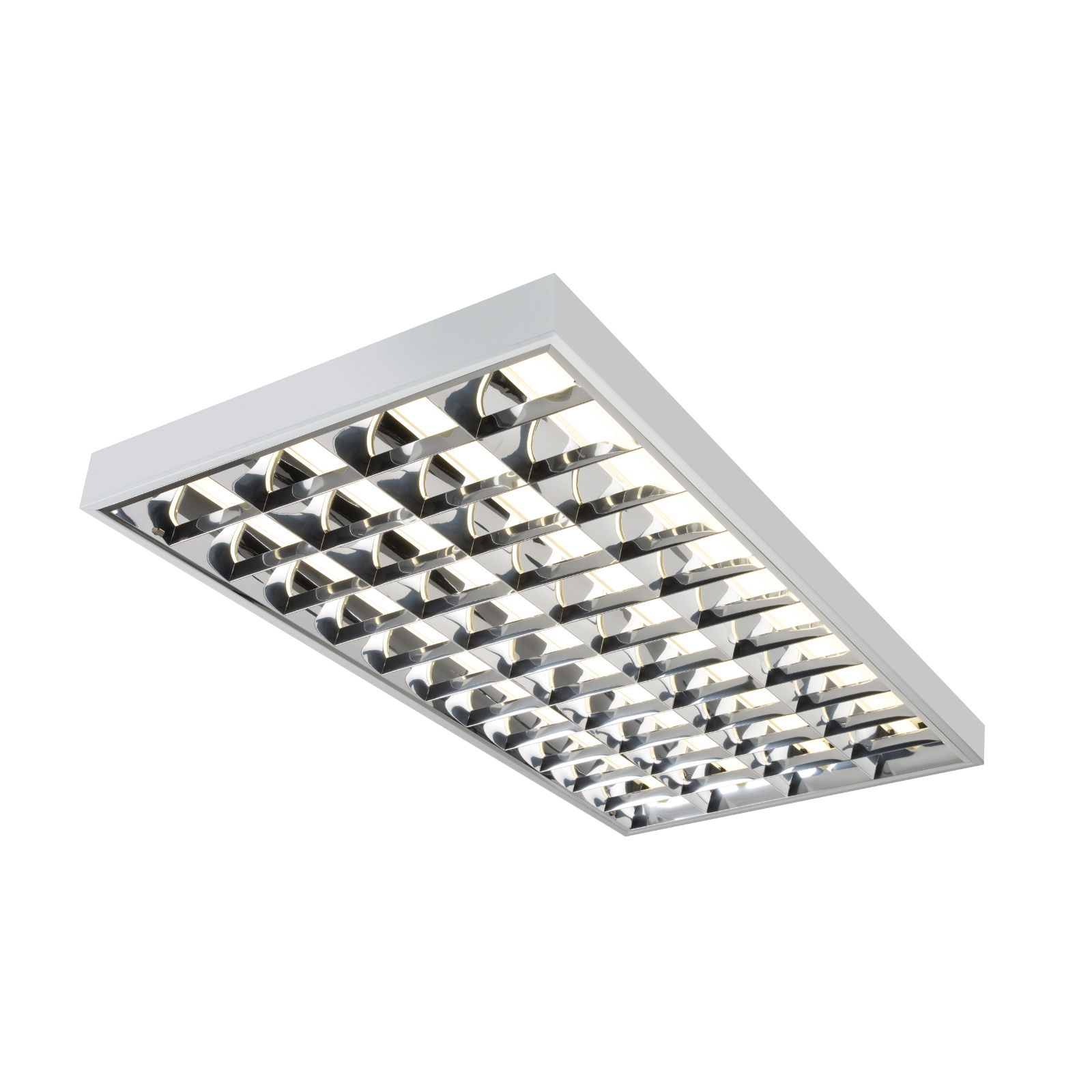 IP20 4x36W T8 CAT2 Surface Mounted Emergency Fluorescent Fitting 1220x600x80mm - SURF436EMHF 