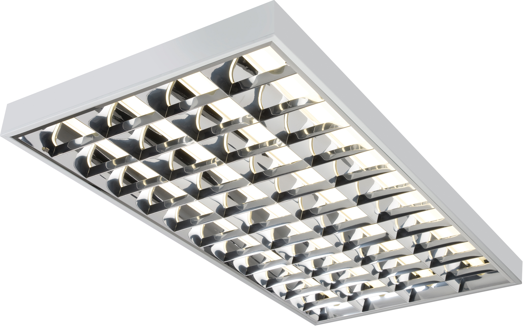 IP20 4x36W T8 CAT2 Surface Mounted Fluorescent Fitting 1220x600x80mm - SURF436HF 