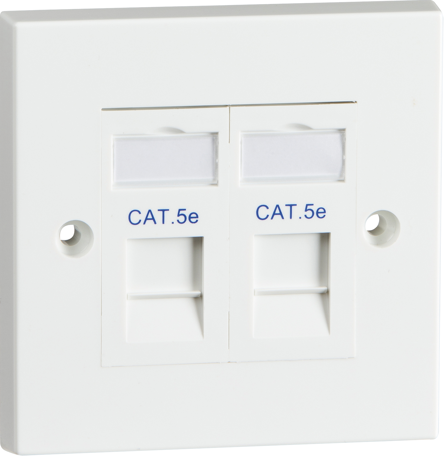 Twin CAT5e Flush Mounted Socket - SX7052WH 