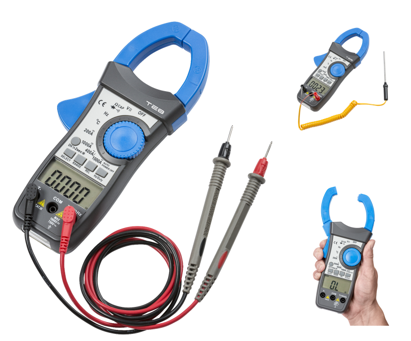 1000A CAT III Digital Clamp Meter With Dual Display - TE8 