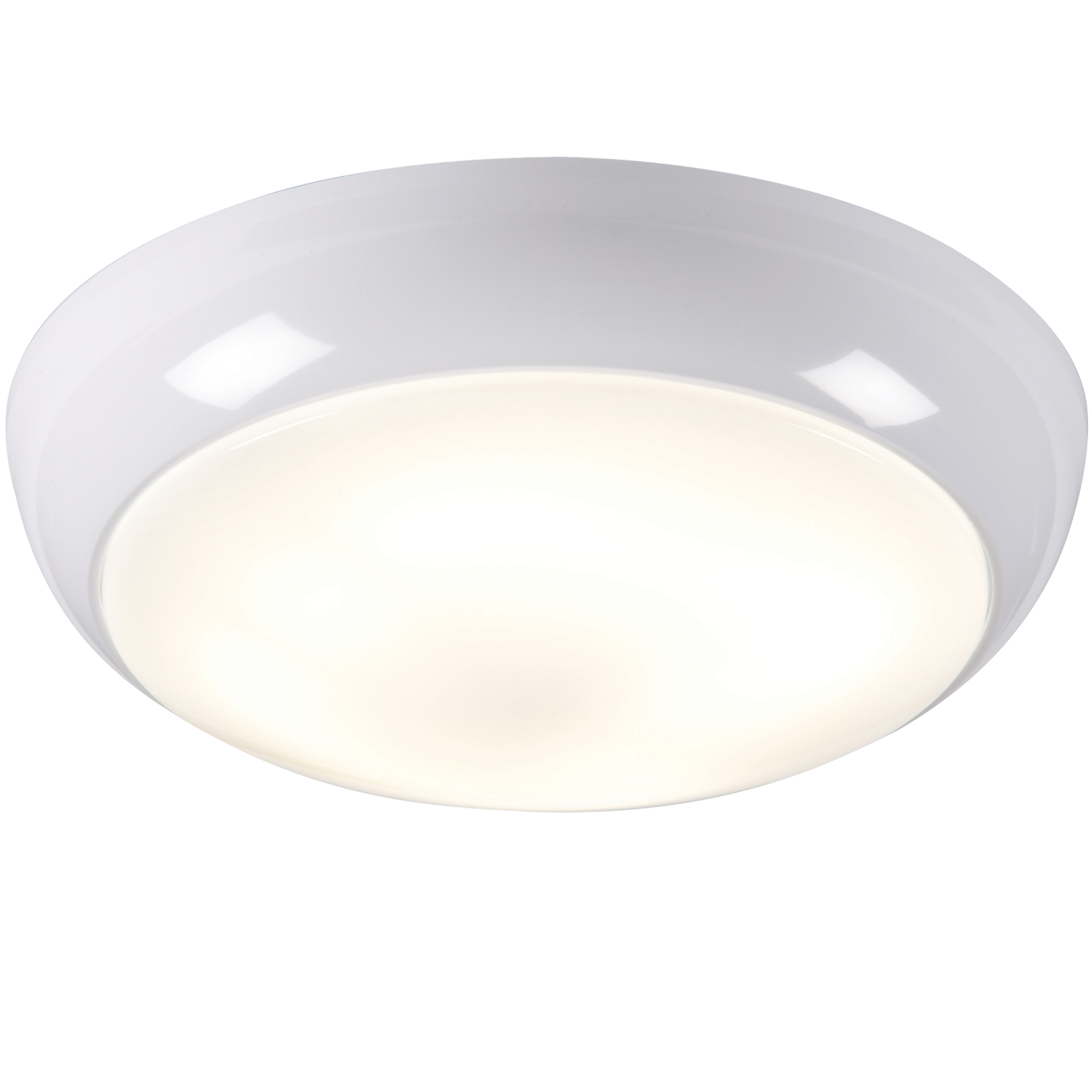 IP44 28W HF Emergency Polo Bulkhead With Opal Diffuser, White Base And Microwave Sensor - TPB28MSEMHF 