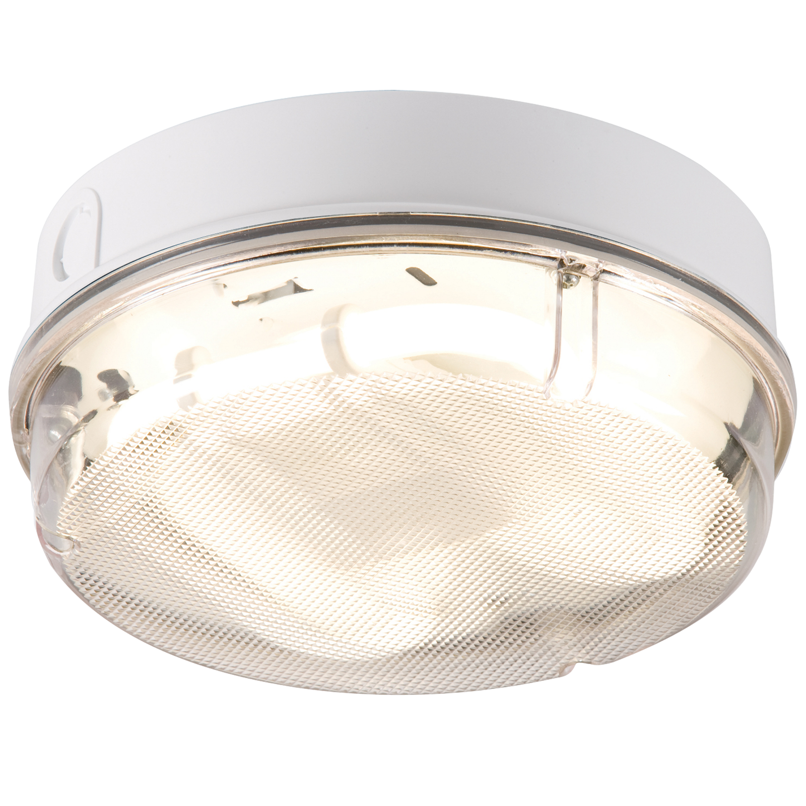 IP65 16W HF Round Bulkhead With Prismatic Diffuser And White Base - TPR16WPHF 