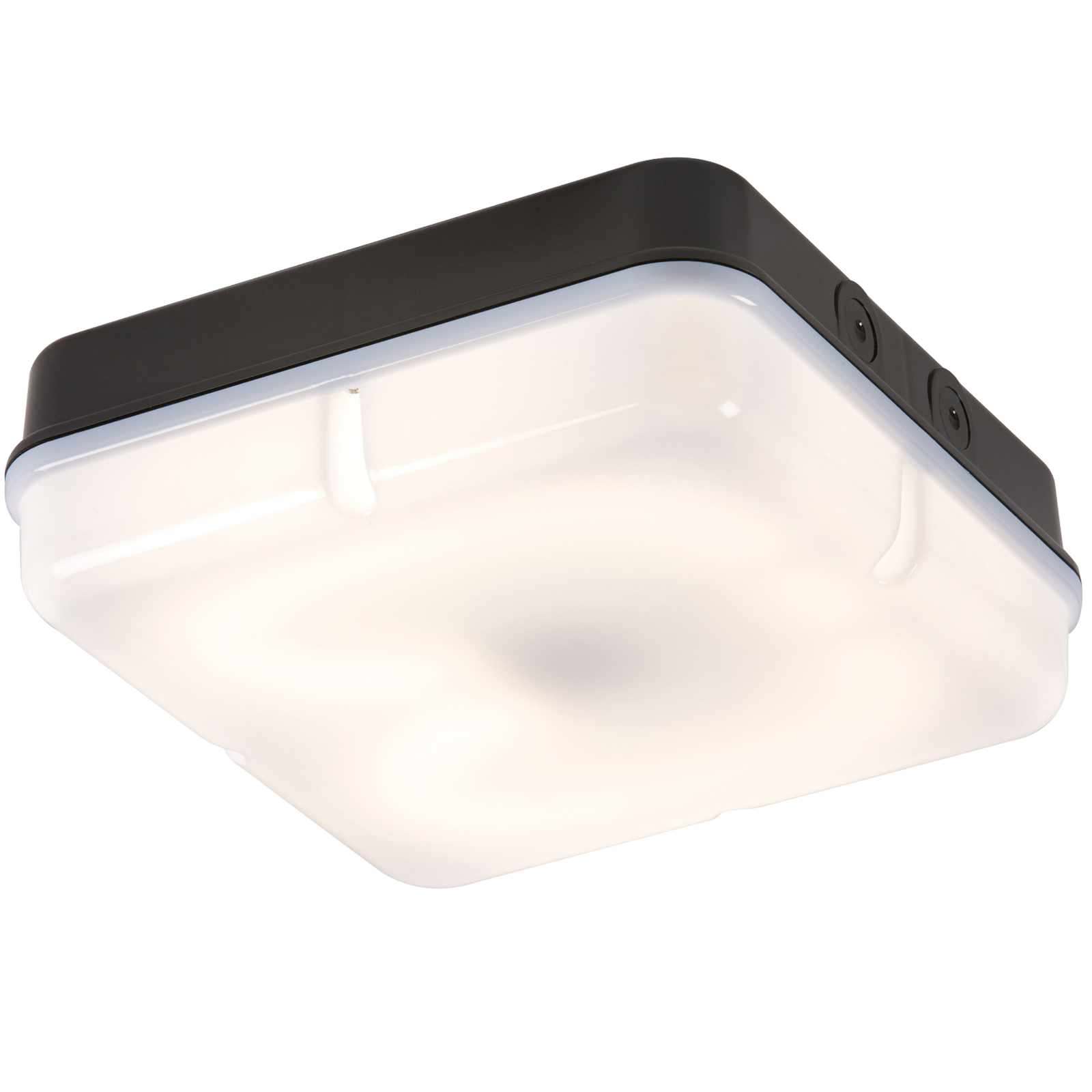 IP65 28W HF Square Emergency Bulkhead With Opal Diffuser And Black Base - TPS28BOEMHF 