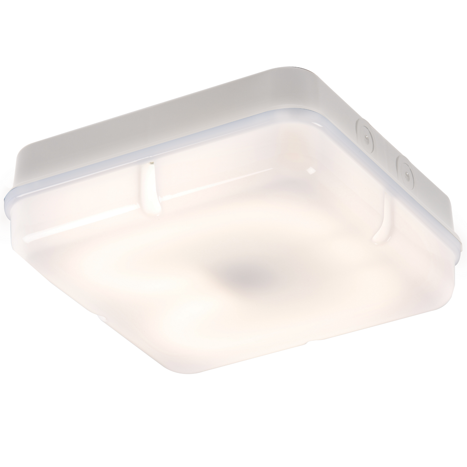 IP65 28W HF Square Emergency Bulkhead With Opal Diffuser And White Base - TPS28WOEMHF 
