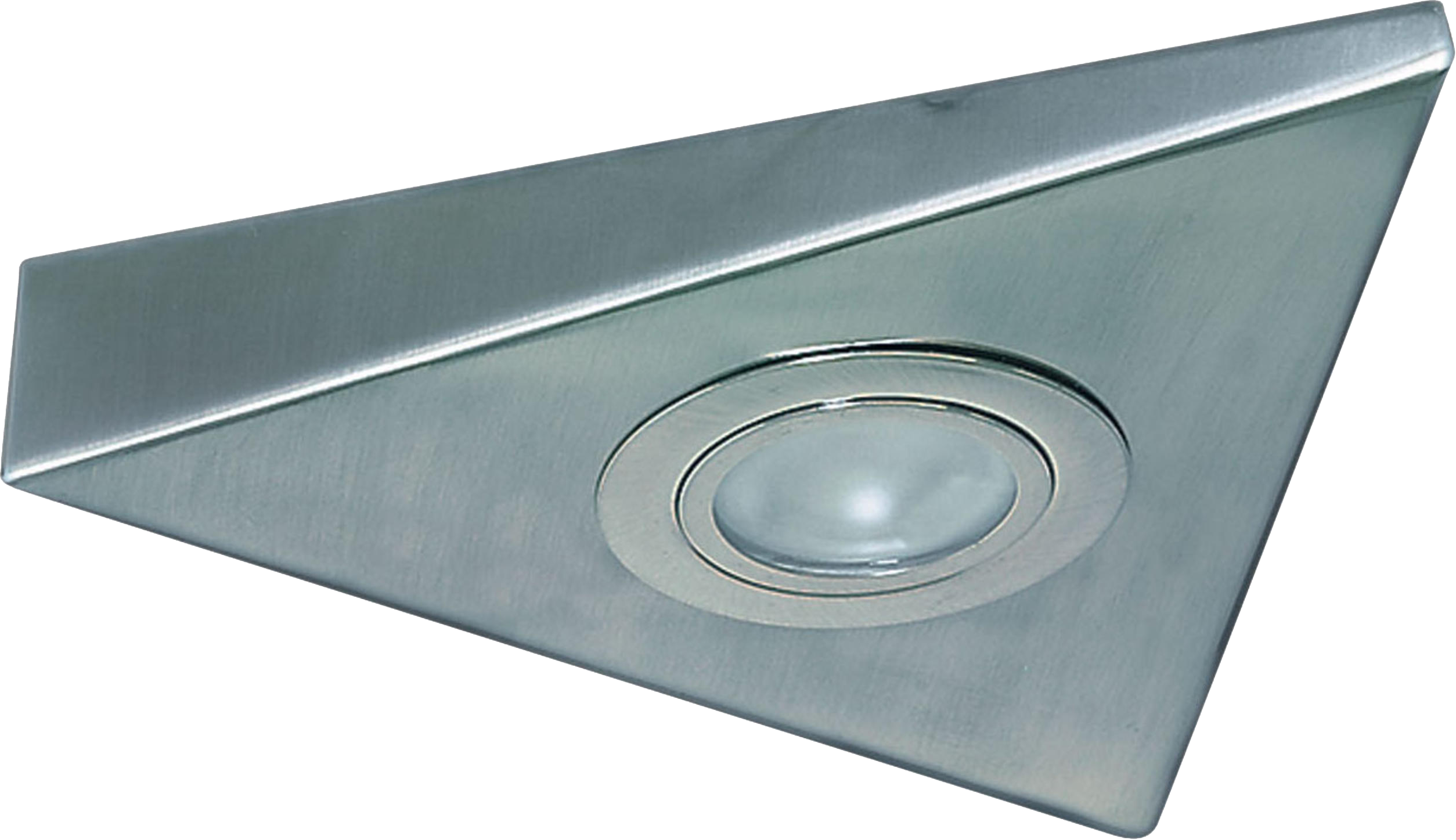 Triangular Under Cabinet Fitting 1m Cable Brushed Chrome - TRI01CBR 