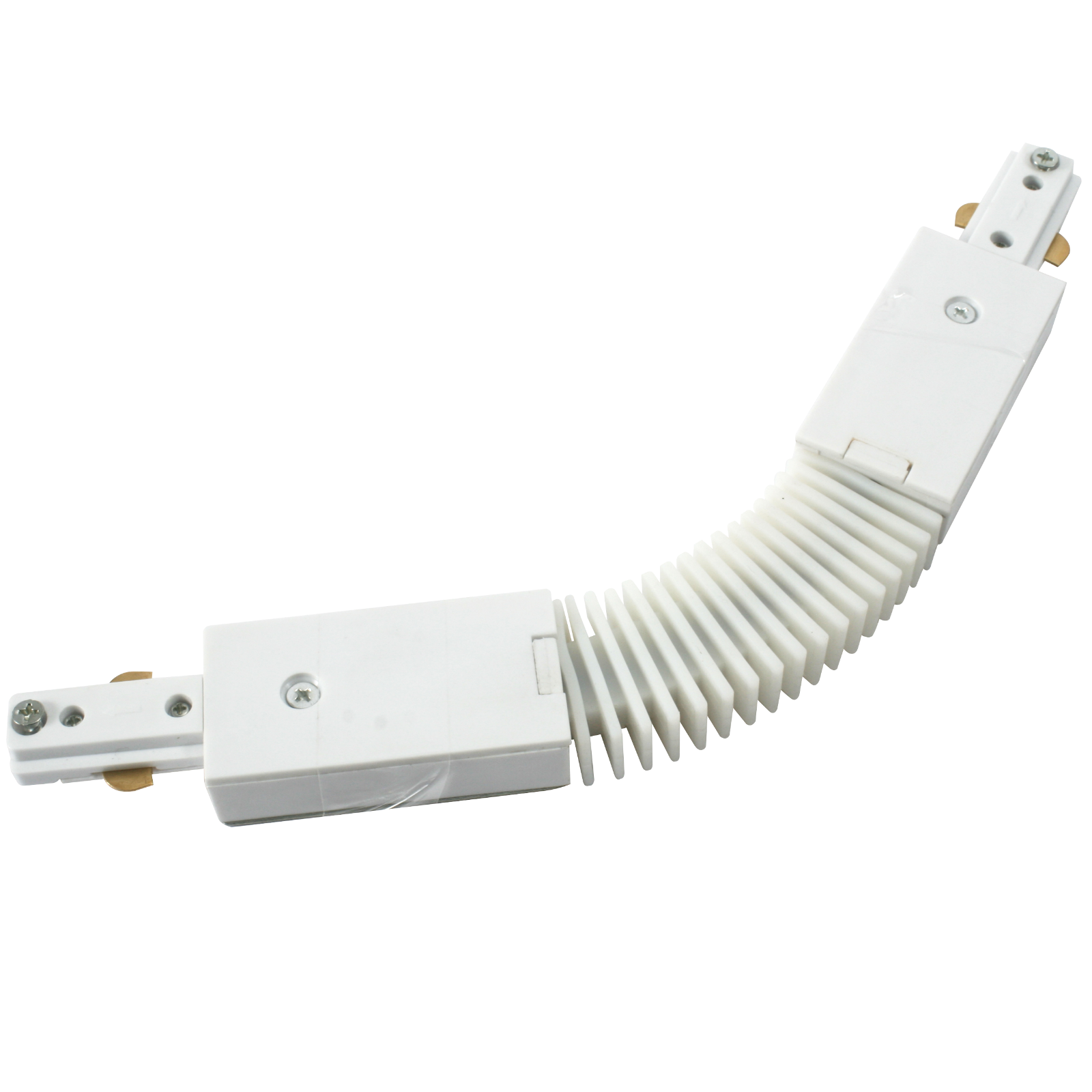 230V Single Circuit Track Flexible Connector White - TRKFCW 