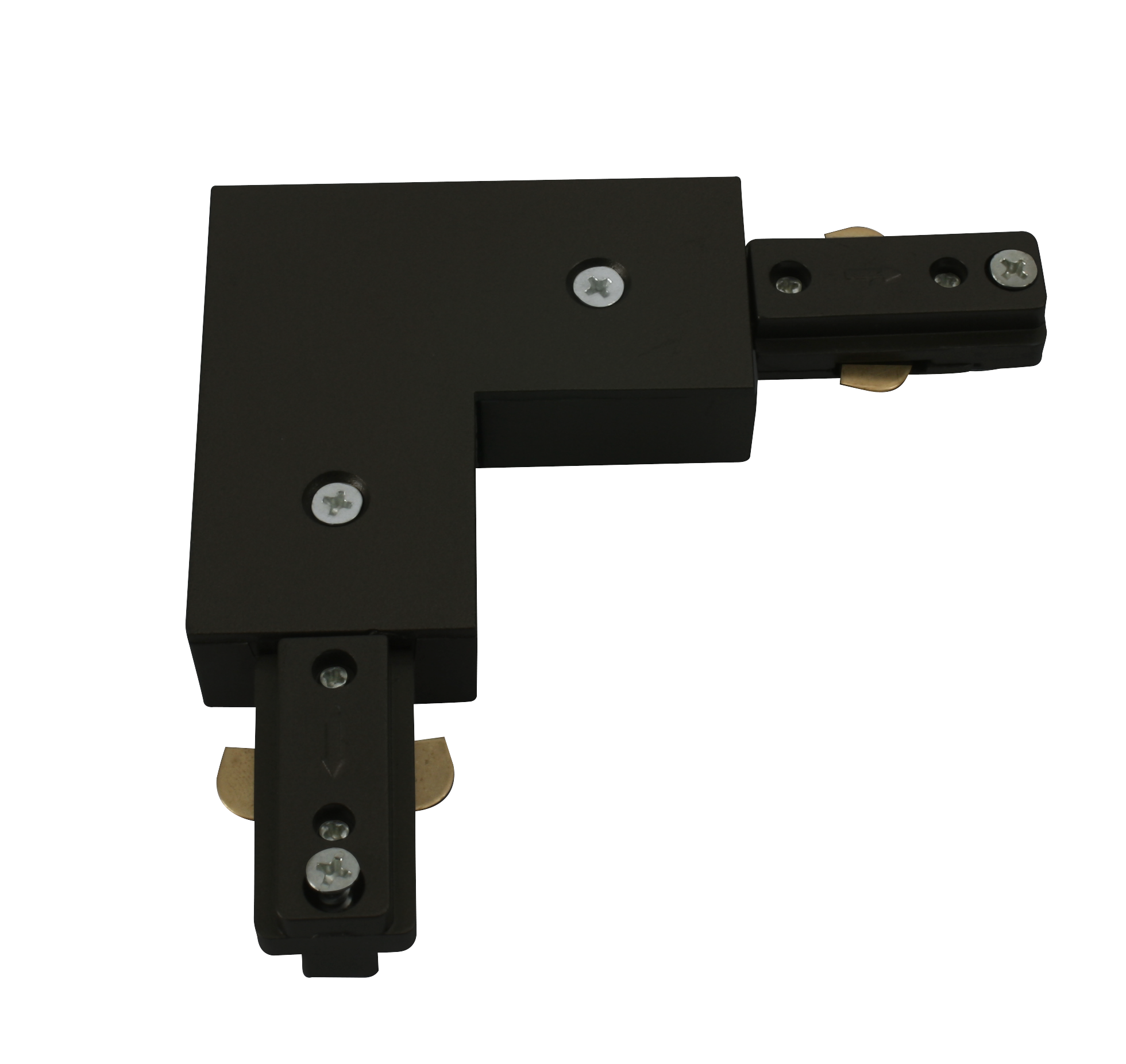 230V Track L Right Angle Connector Black - TRKRABK 