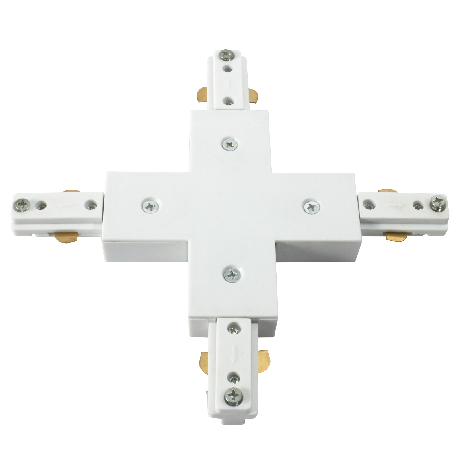 230v Single Circuit Track Connector X White - TRKXW 