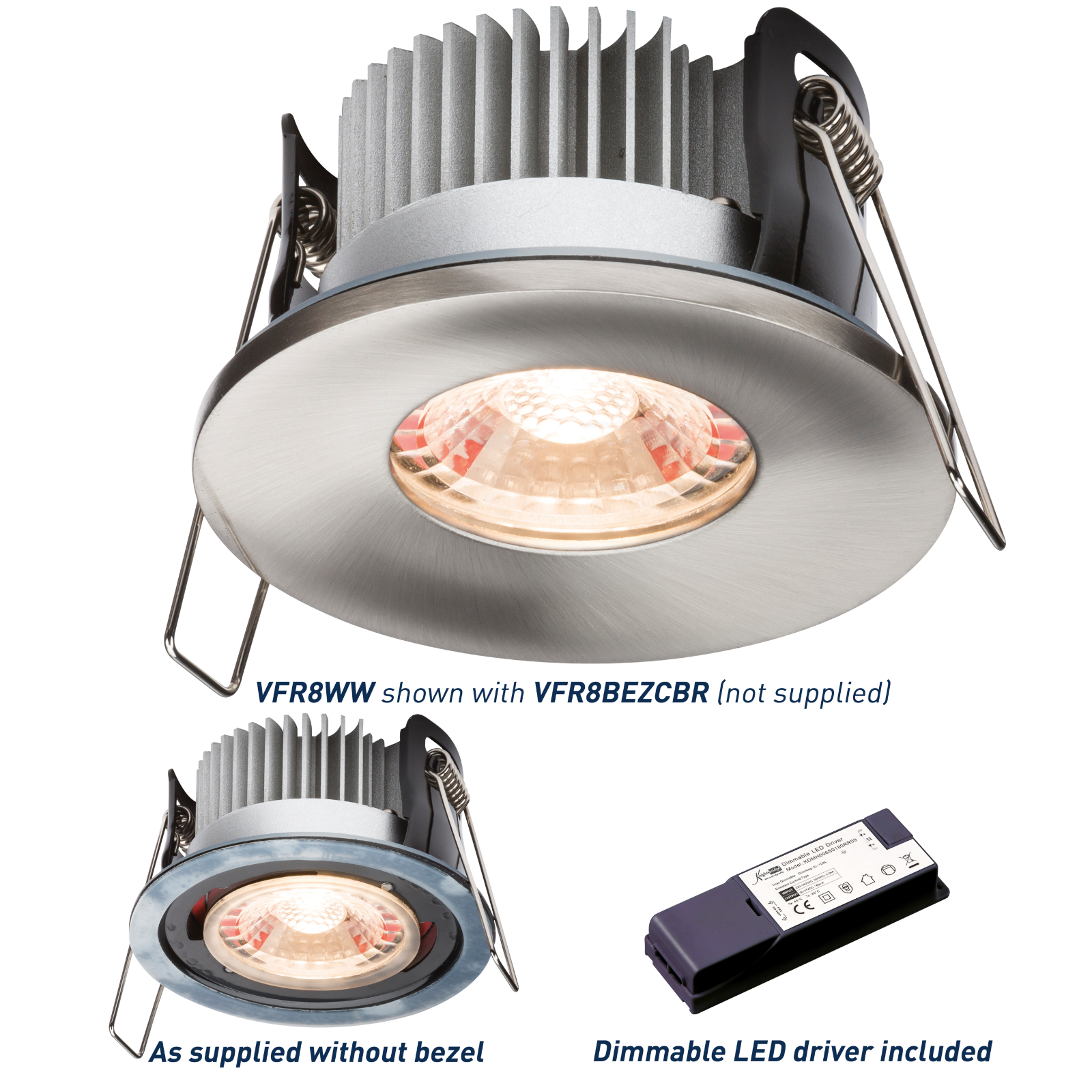 PROKNIGHT LED IP65 8W Fire-Rated Downlight 2700K - VFR8WW 